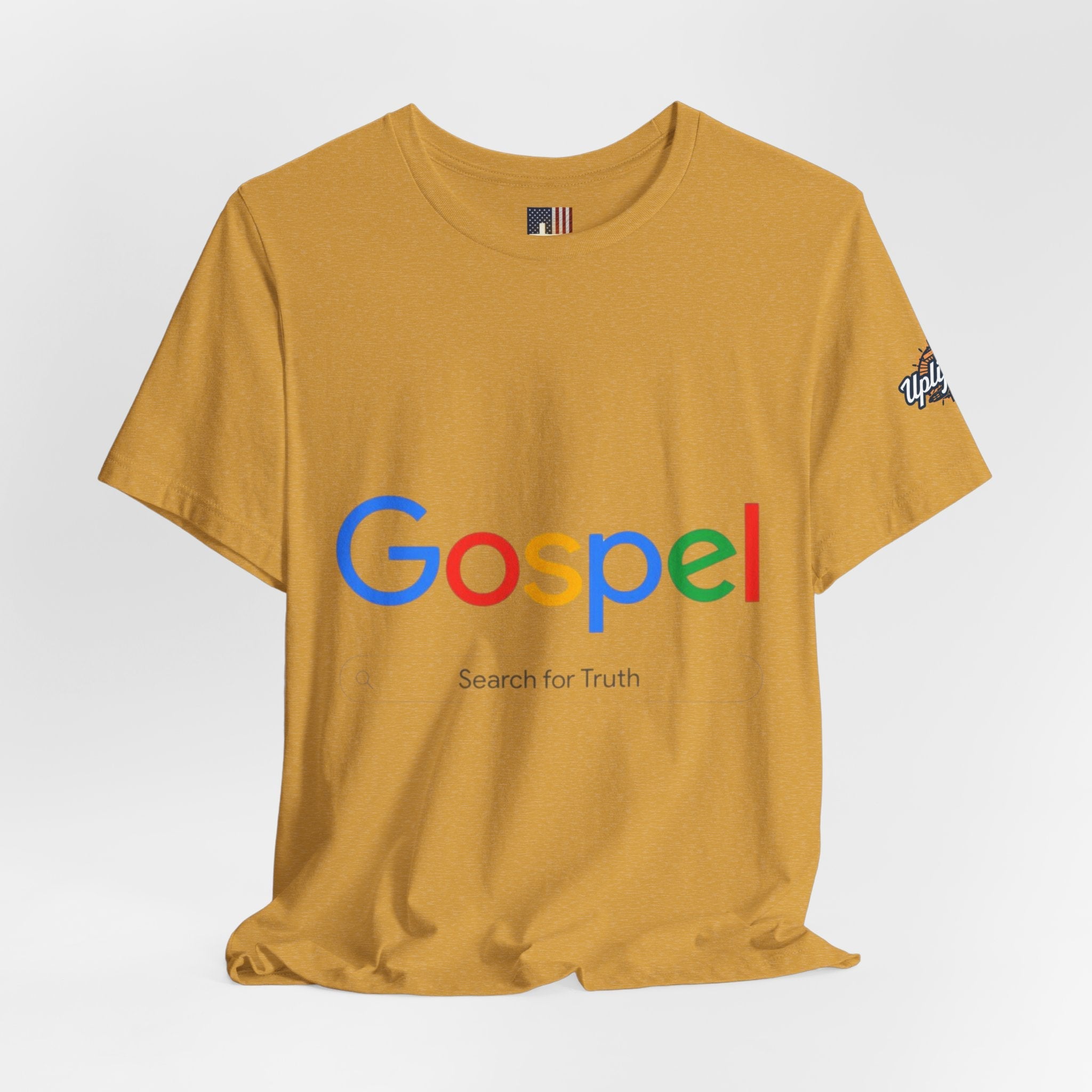 Gospel Graphic Tee — "Gospel" Colorful Logo Christian T-Shirt Printify