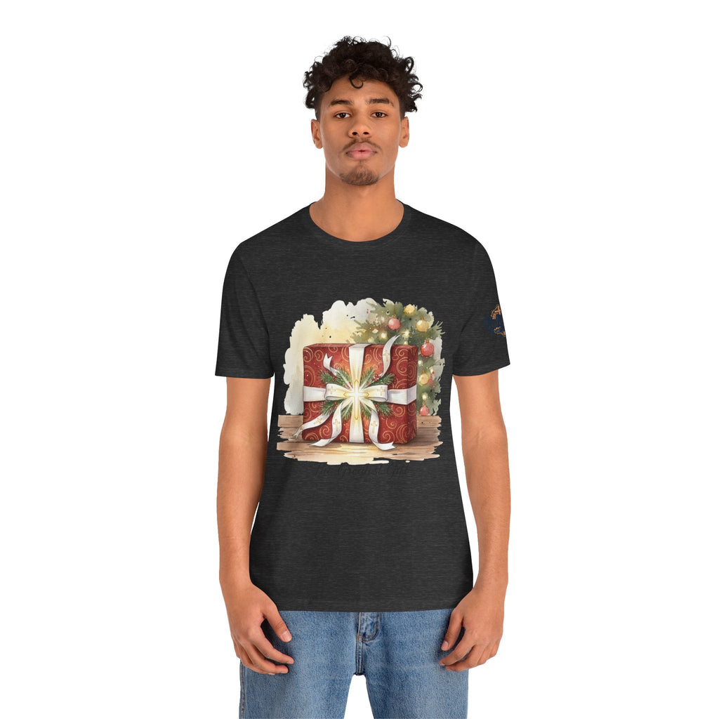 The Greatest Gift T-shirt – Cross Bow Present Christian T-shirt for Christmas Salvation & Eternal Faith Printify