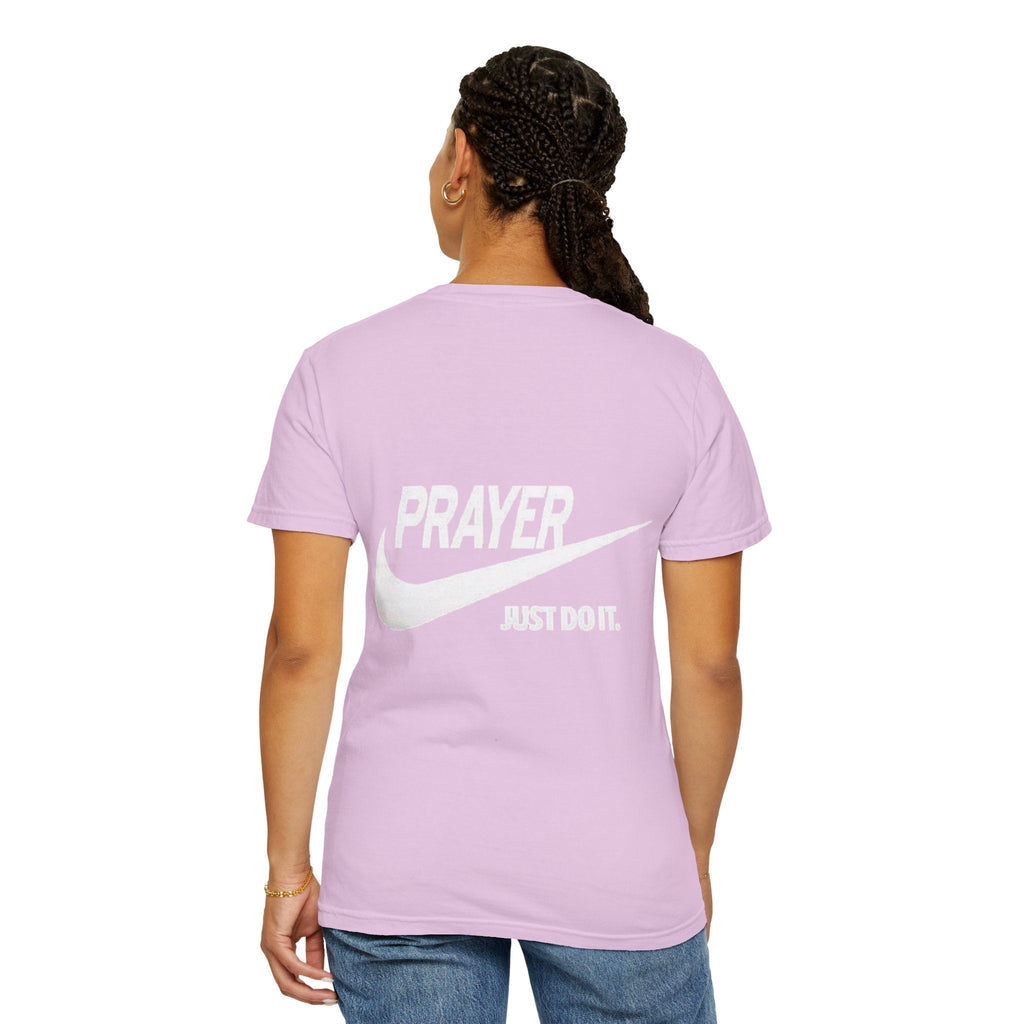 Prayer Just Do It T-shirt - Funny Christian Nike Parody T-shirt - Faith Gear Printify