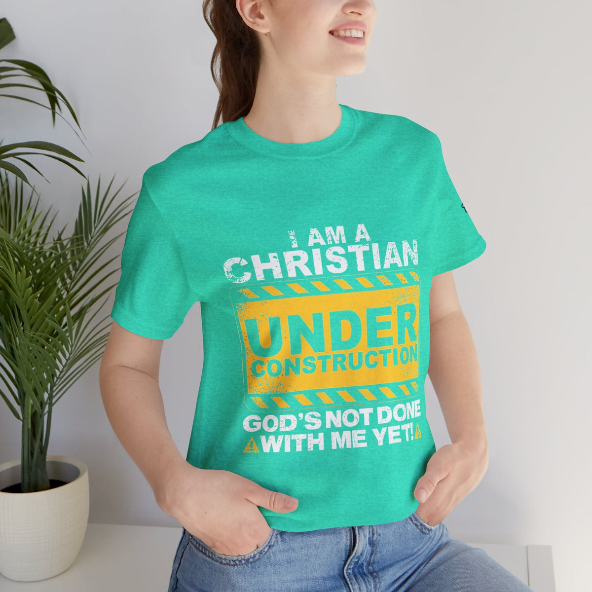 Christian Under Construction T-shirt | God Is Not Done With Me Yet T-shirt Printify