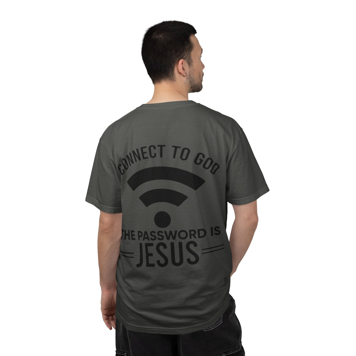 Connect to God T-shirt - WIFI Password is Jesus - Funny Christian Faith T-shirt Printify