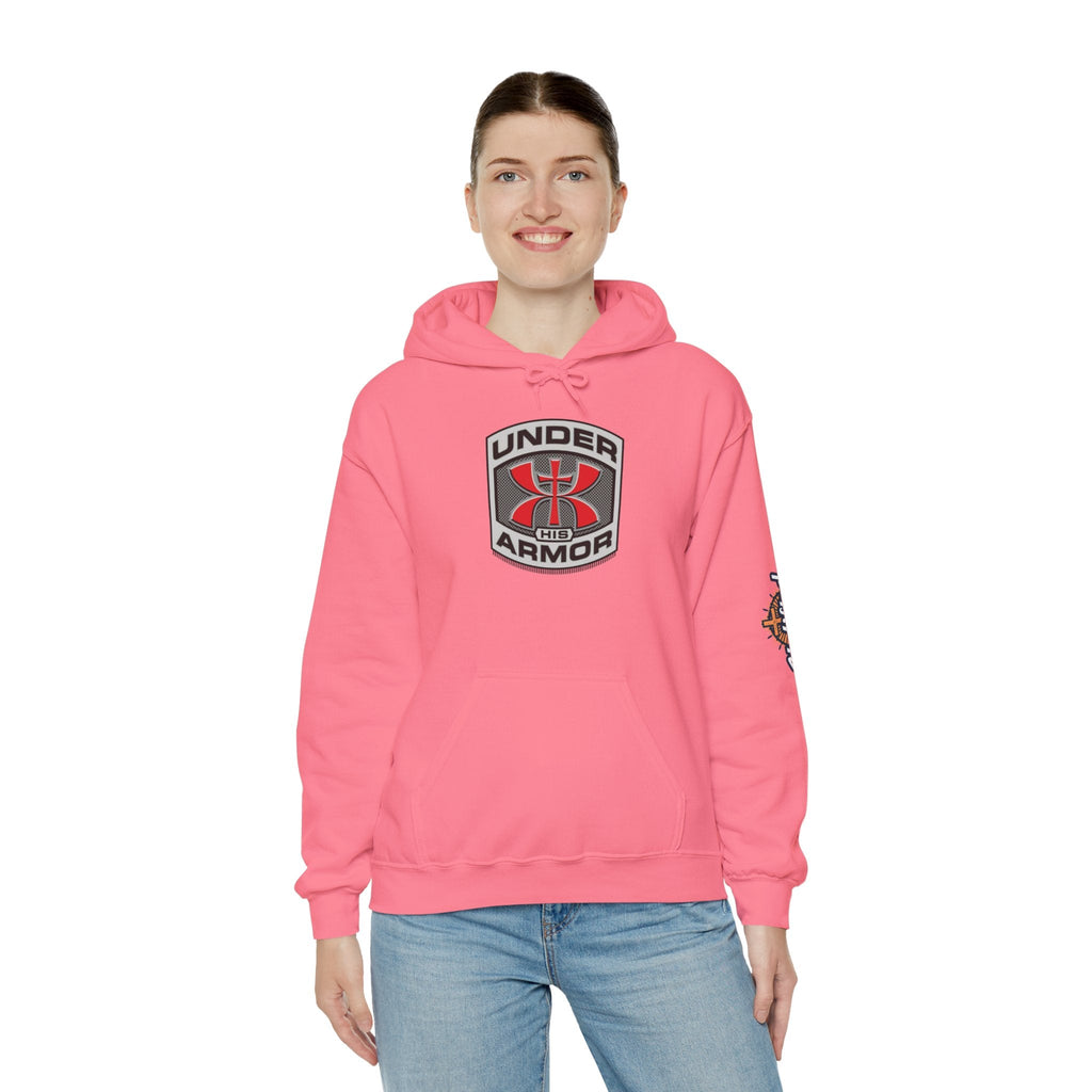 Under Armor Logo Hoodie — Black Athletic Pullover Printify