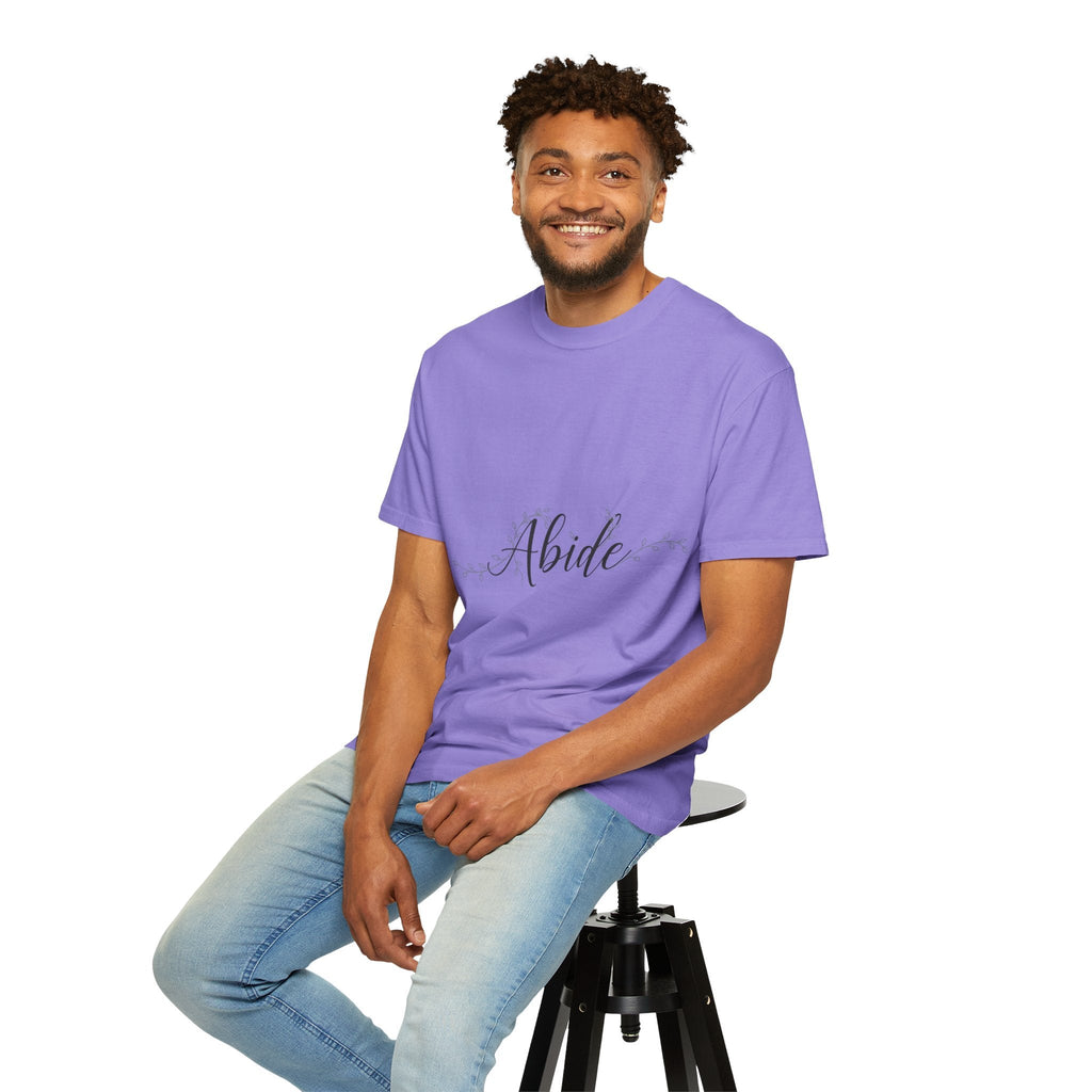 Abide in the Lord T-Shirt – Vine Design Christian Tee for Faithful Hearts Printify