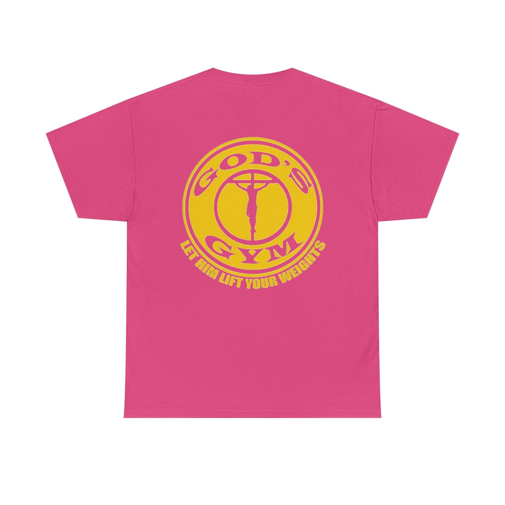 God's Gym T-Shirt — "Let Him Lift Your Weights" Christian Fitness Tee Printify