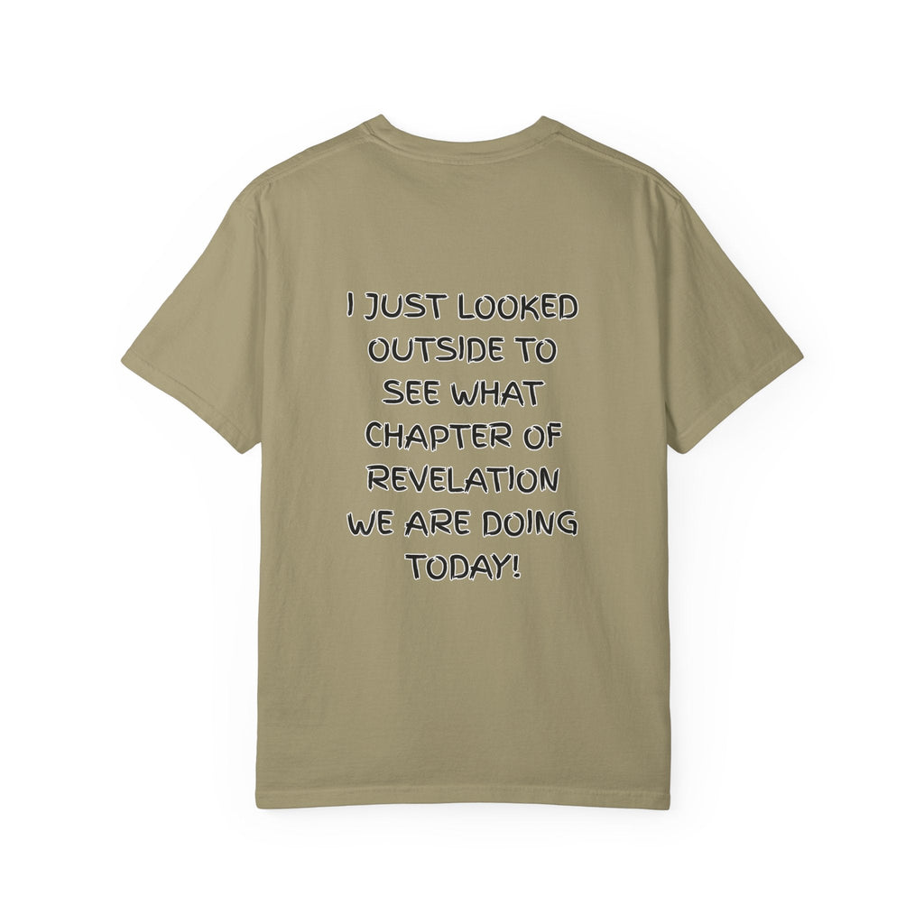 What Chapter of Revelation T-shirt – I Looked Outside My Window Christian T-shirt for End Times Humor & Faith Printify