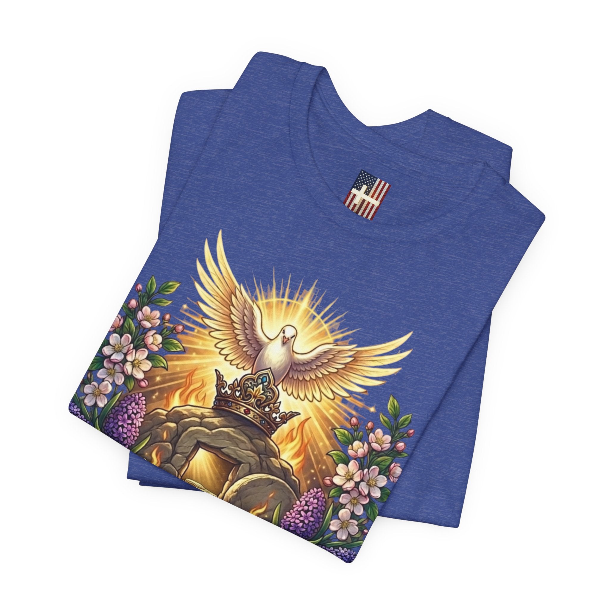 He Is Risen "Life Has Triumphed" T-Shirt — Easter Resurrection Christian Tee Printify