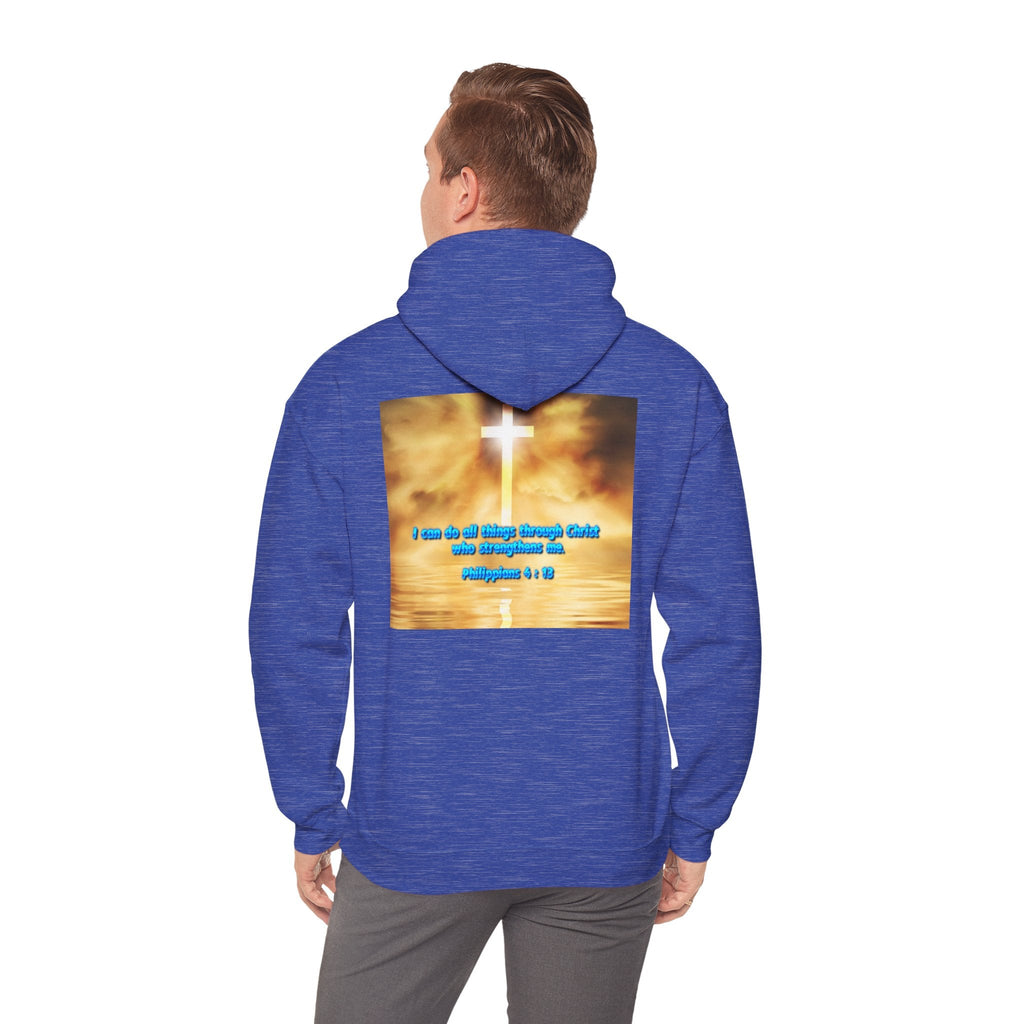 Bible Verse Unisex Heavy Blend™ Hooded Sweatshirt - Philippians 4 : 13 Printify