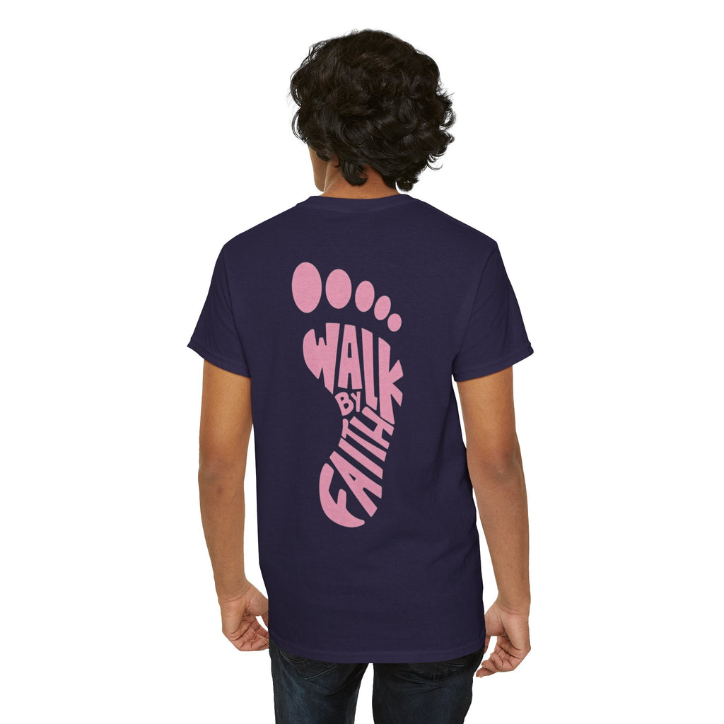 Walk By Faith Footprint T-Shirt Printify