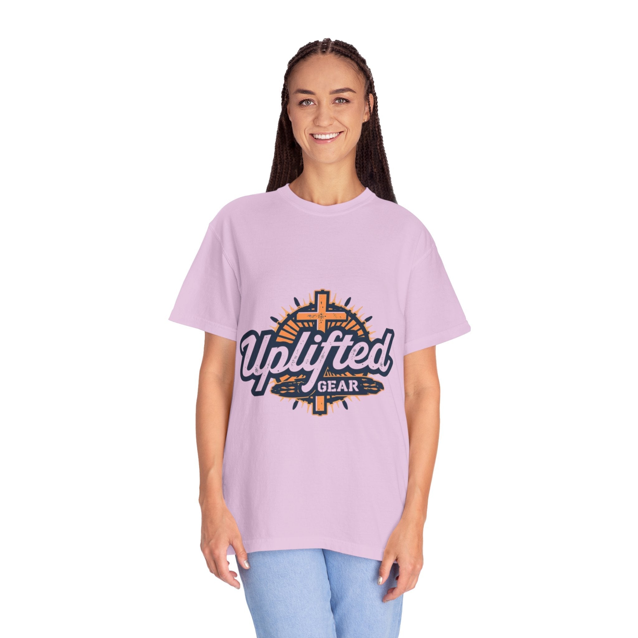 Uplifted Gear Christian T-Shirt – Bold Logo Faith Tee for Inspired Living Printify