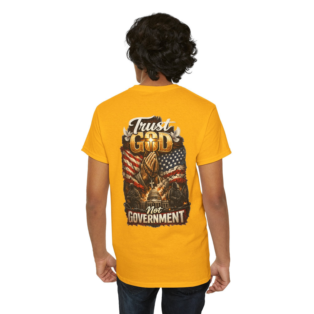 Trust God Not Government T-Shirt — Vintage Patriotic Christian Tee Printify
