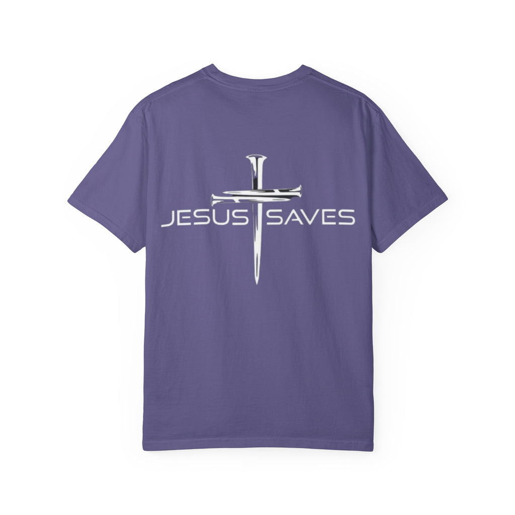 Jesus Saves T-shirt – 3 Nails Crucifix Cross Christian T-shirt for Redemption Faith & Bold Salvation