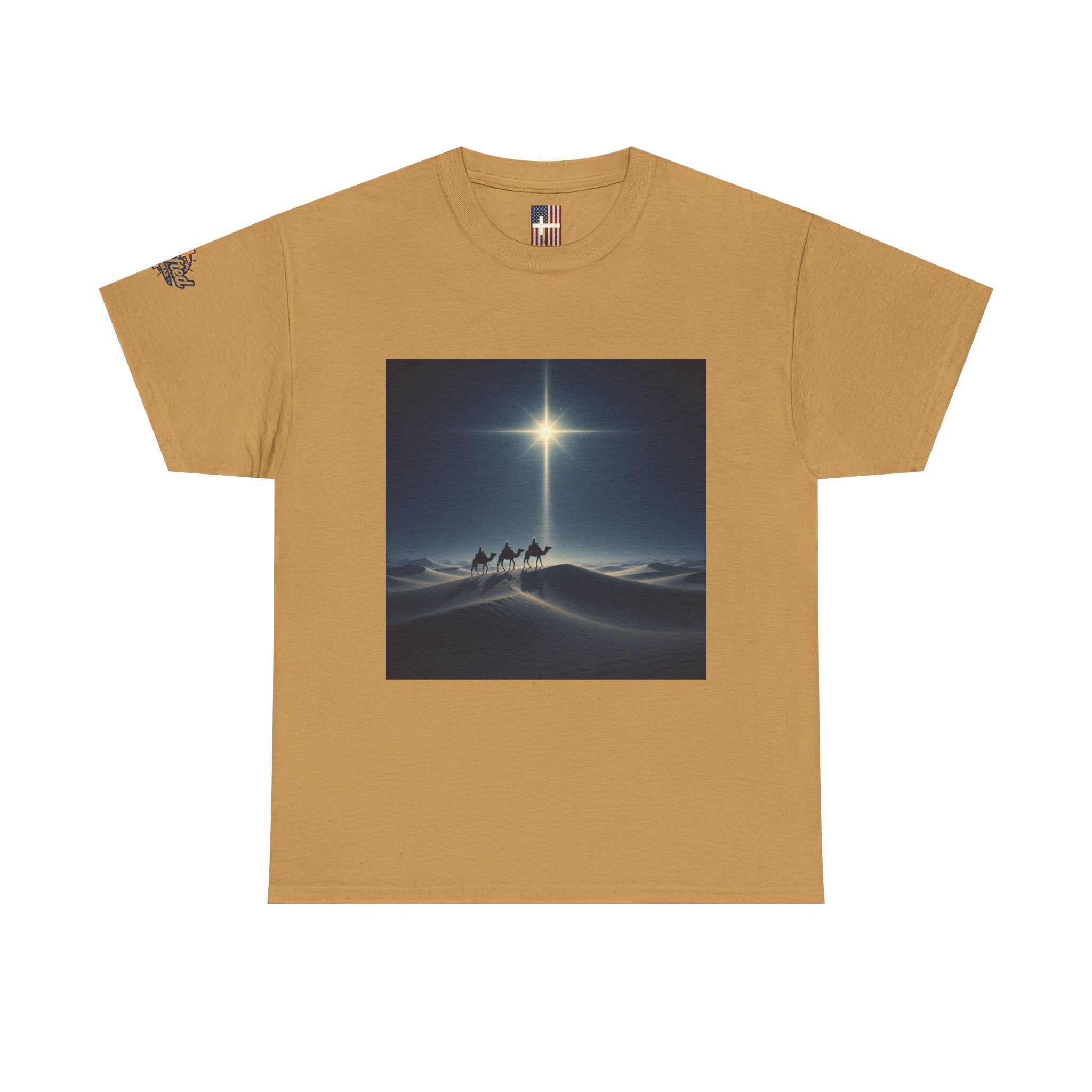 3 Wise Men T-shirt – Magi Camels Nativity Journey Christian Christmas T-shirt for Epiphany Faith & Holy Night Printify