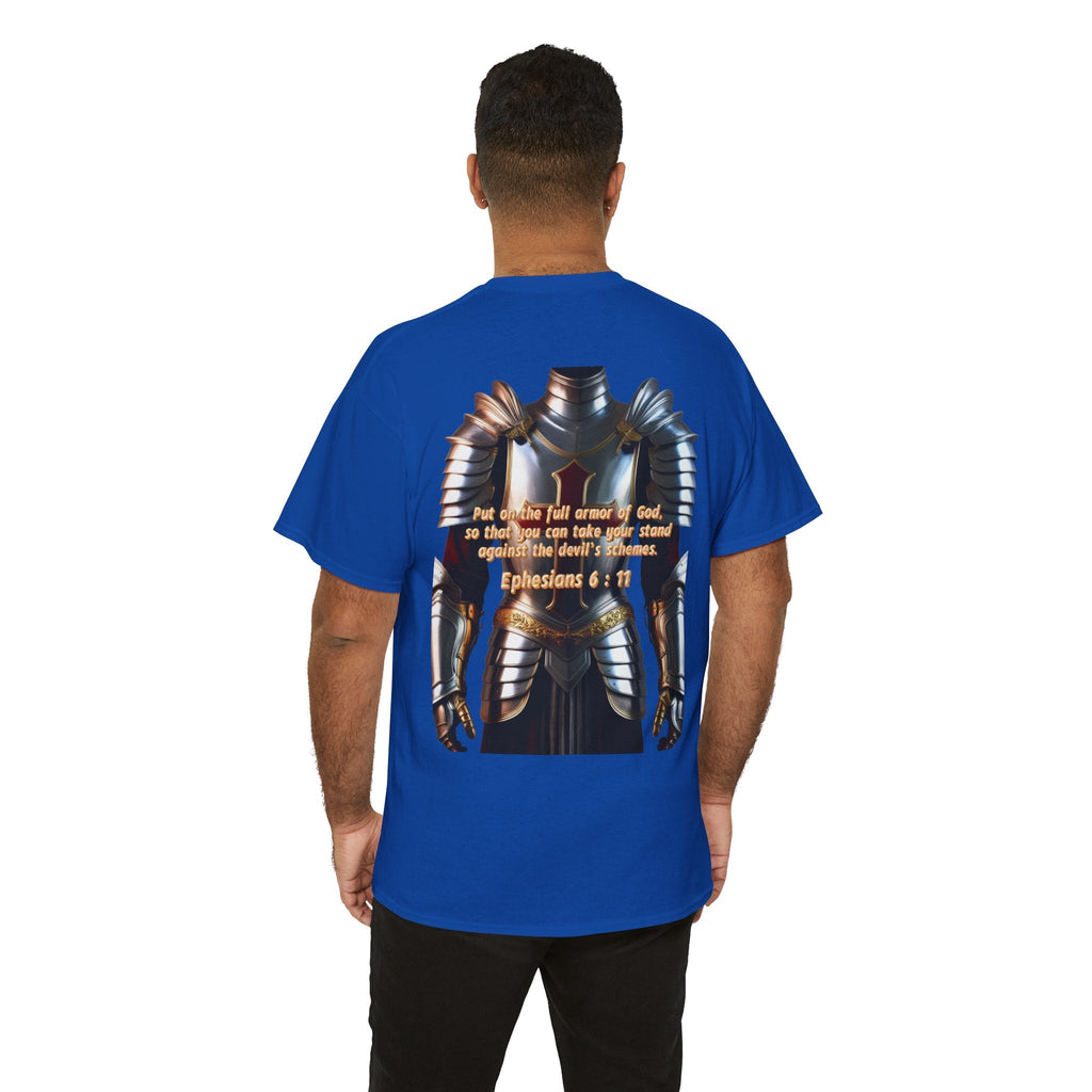 Religious Graphic Armor Of God Design - Unisex Heavy Cotton Tee Printify