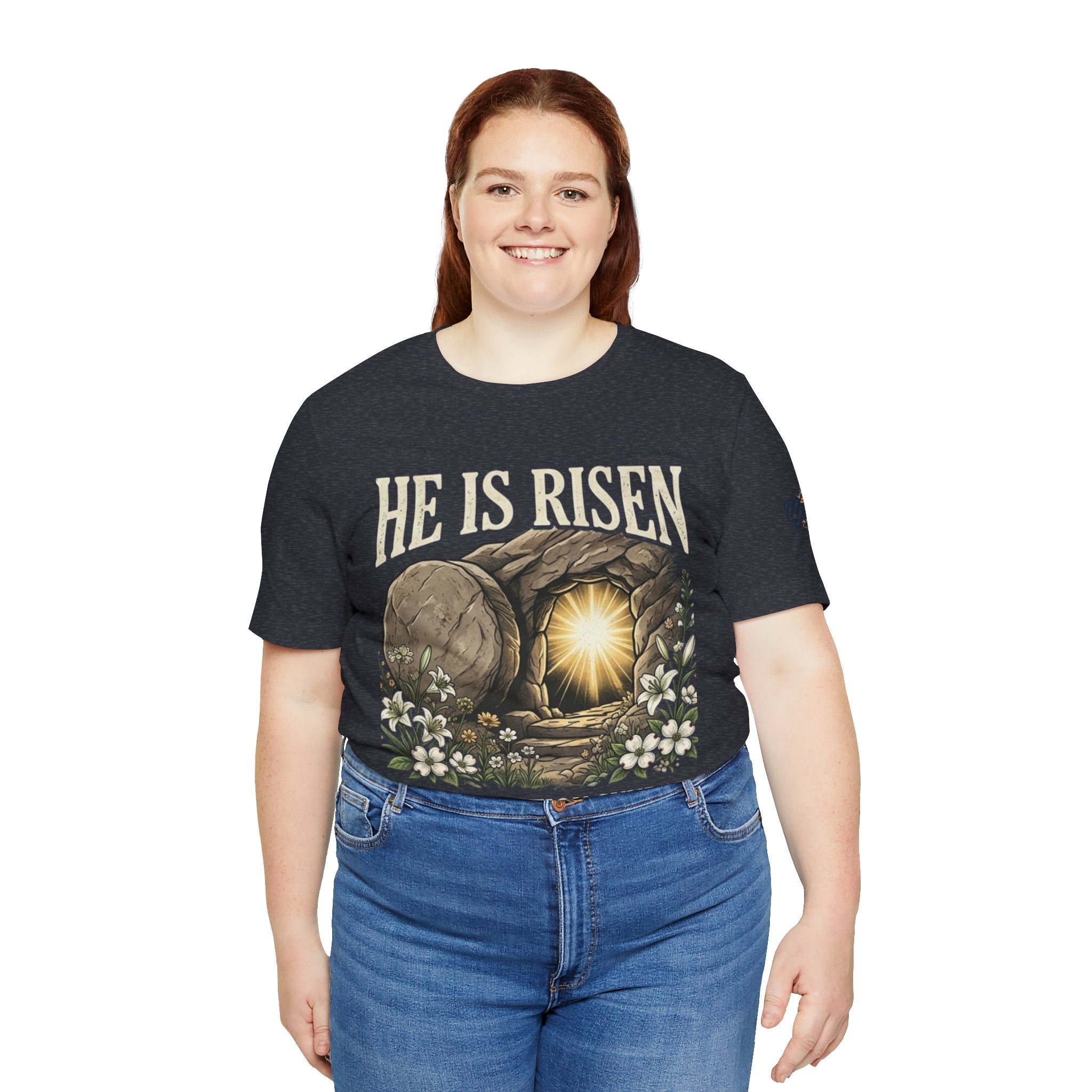 He Is Risen T-Shirt — Jesus Christ Resurrection Easter Tee Printify