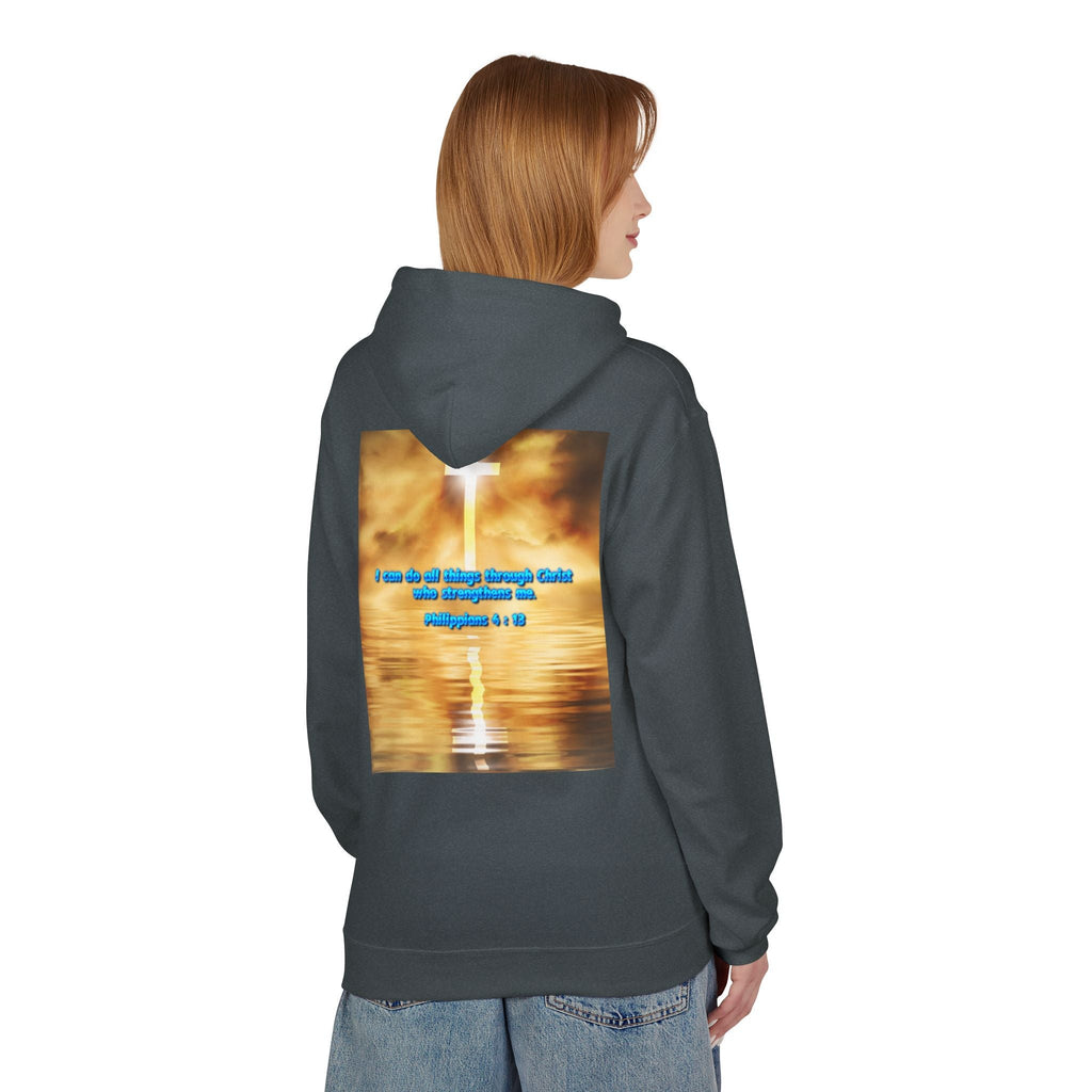 Hoodie - Philippians 4 : 13 Bible Verse Religious Design Printify