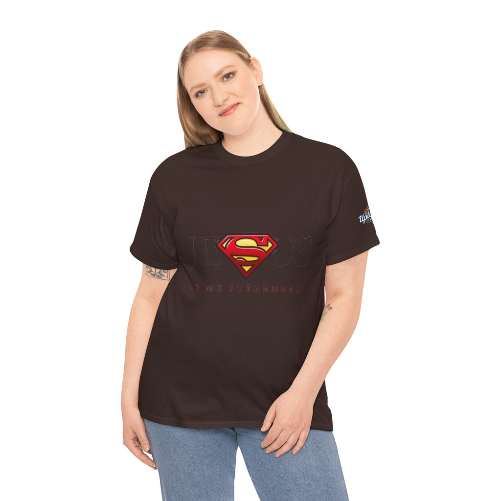 Jesus Is My Superhero T-Shirt — Faith-Based Superman-Inspired Tee Printify