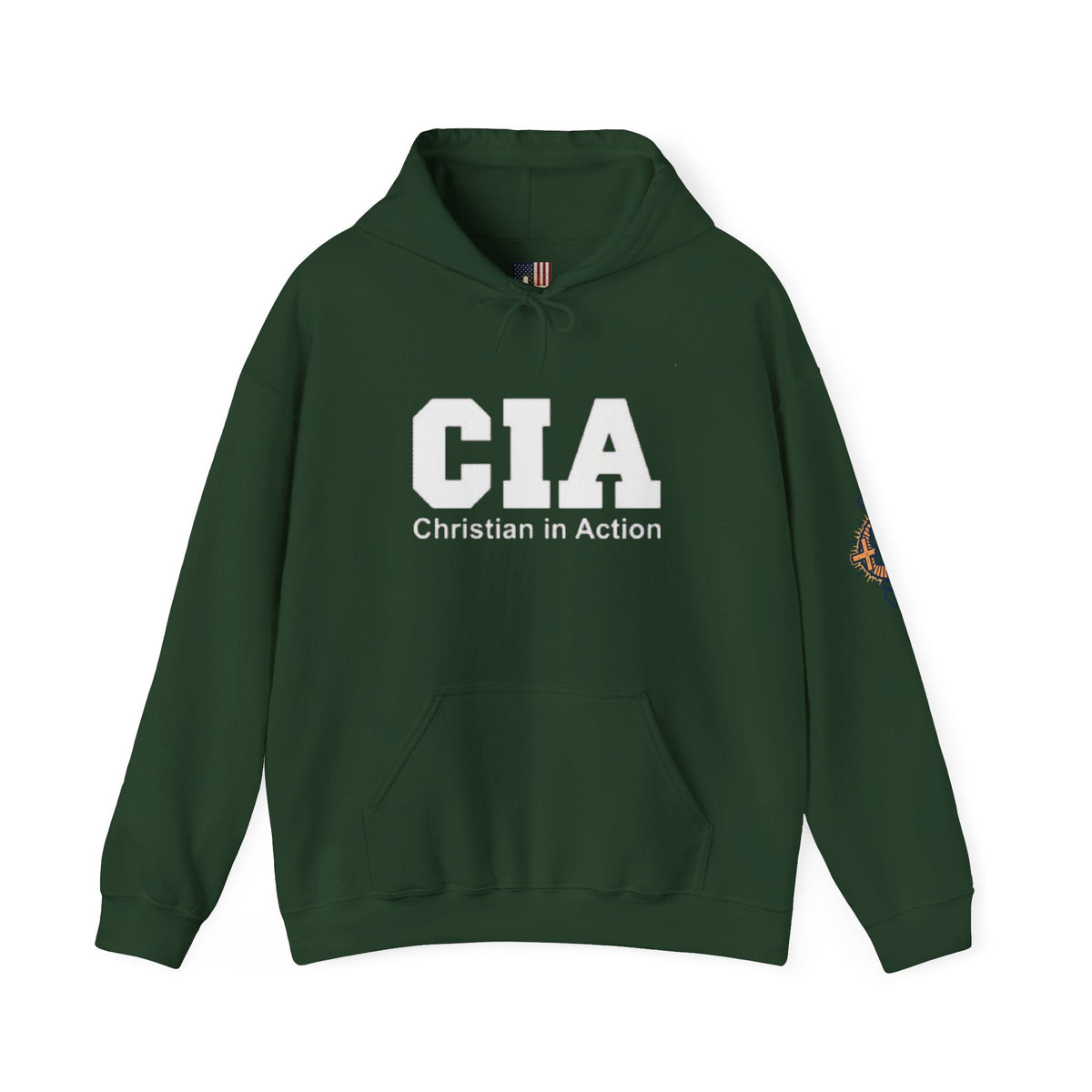 CIA Christian in Action Hoodie - Funny Faith Parody Hoodie - Mission Ready Apparel Printify