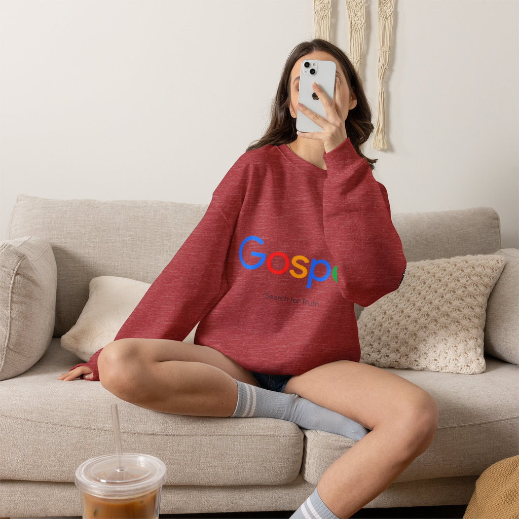 Gospel Graphic Sweatshirt — "Gospel" Colorful Logo Christian Sweatshirt Printify