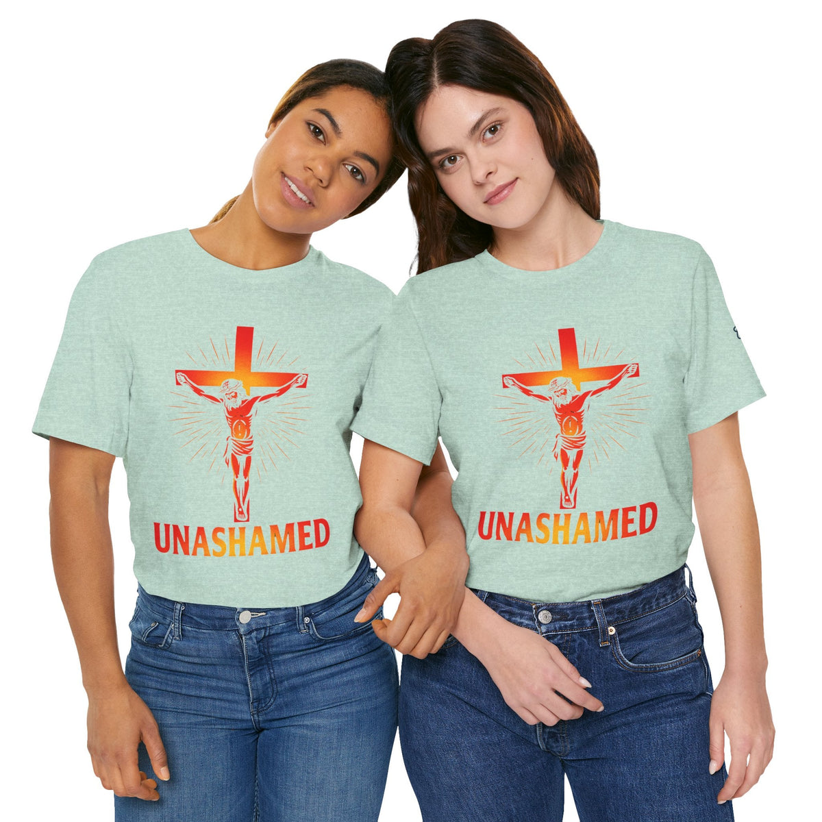 Unashamed T-shirt – Romans 1:16 Crucifixion Christian t-shirt for Bold Unwavering Faith Printify
