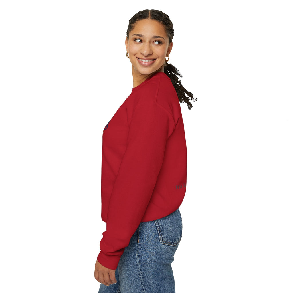 Walk by Faith Sweatshirt – Cross & Footprints Christian Sweatshirt for Cozy Inspiration Printify