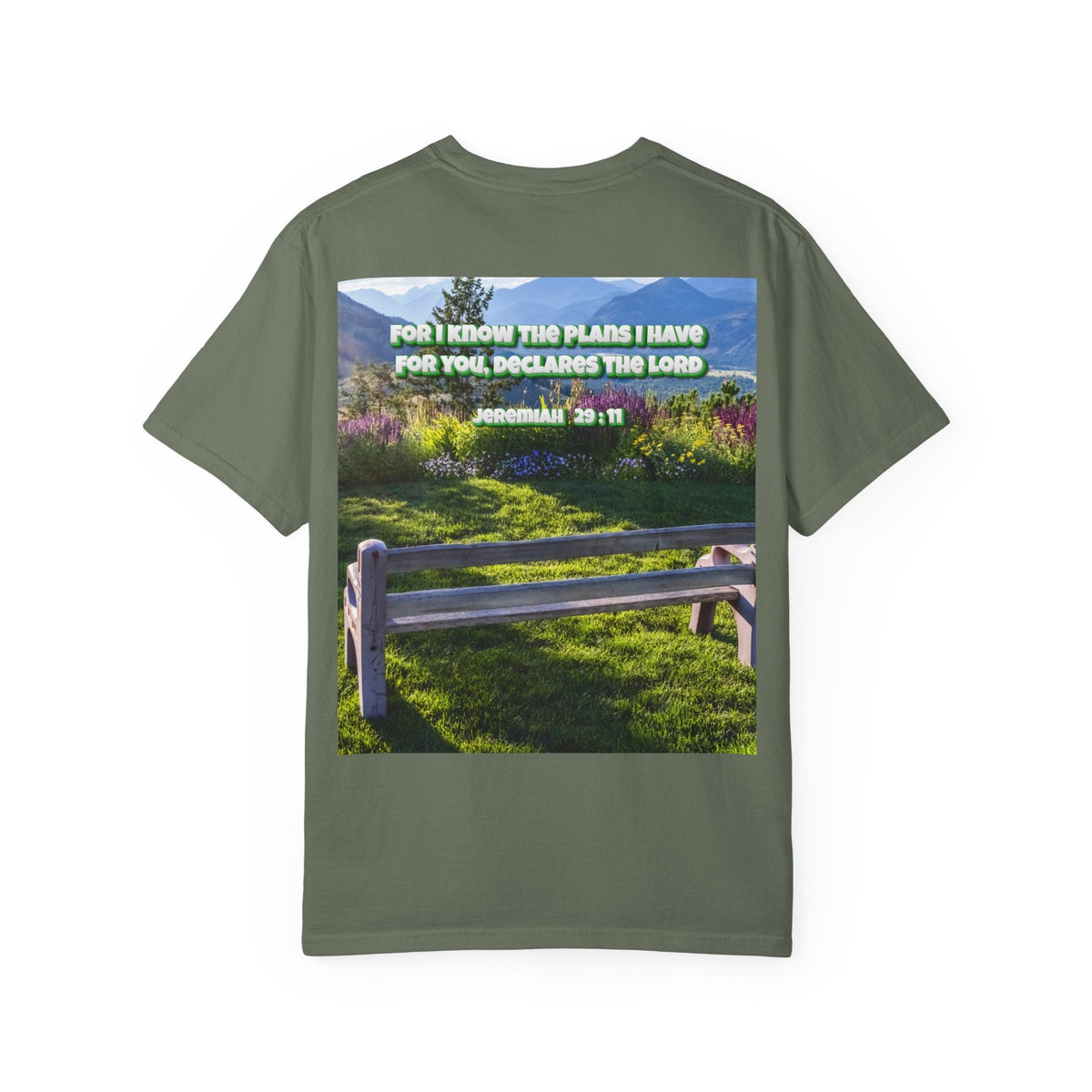 Bible Verse Unisex Garment-Dyed T-shirt  - Jeremiah 29 : 11 Printify