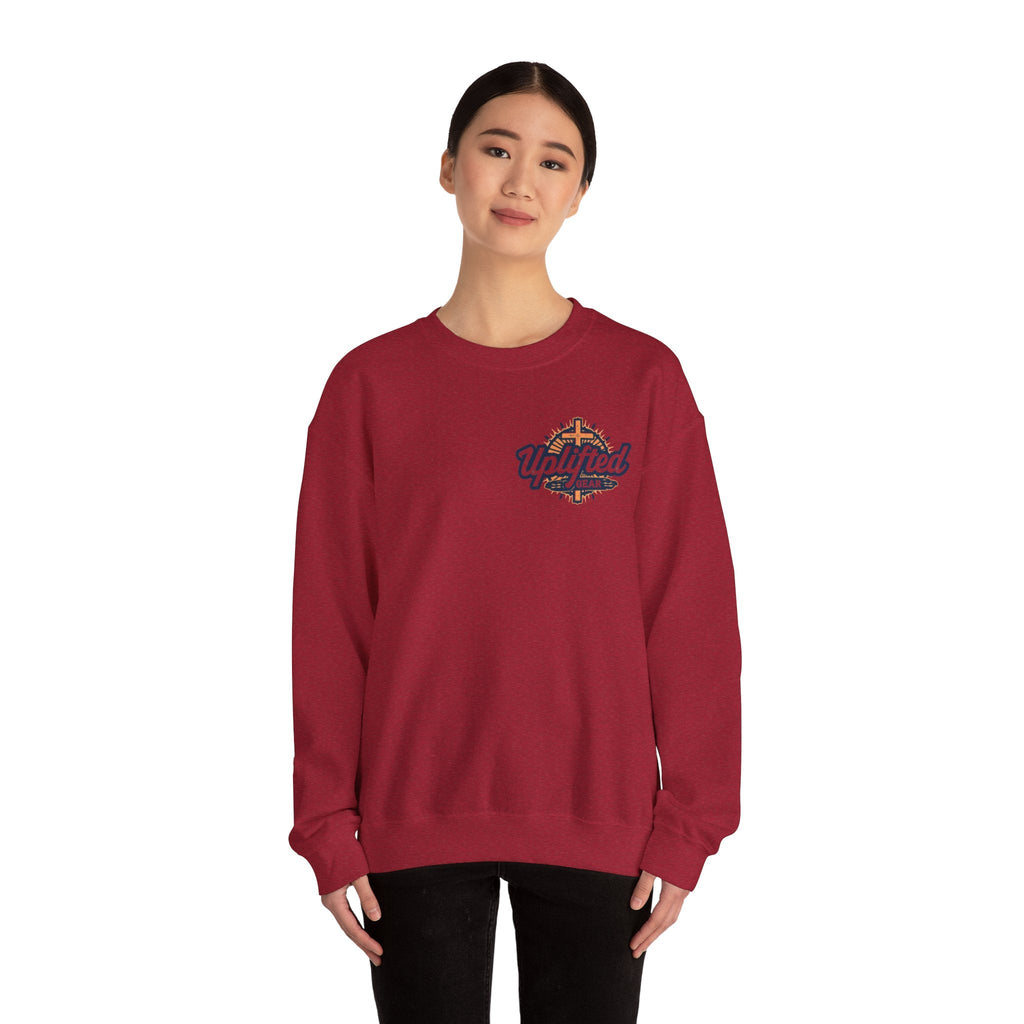 Trust in The Lord Proverbs 3:5-6 Biblical Design Crewneck Sweatshirt Printify