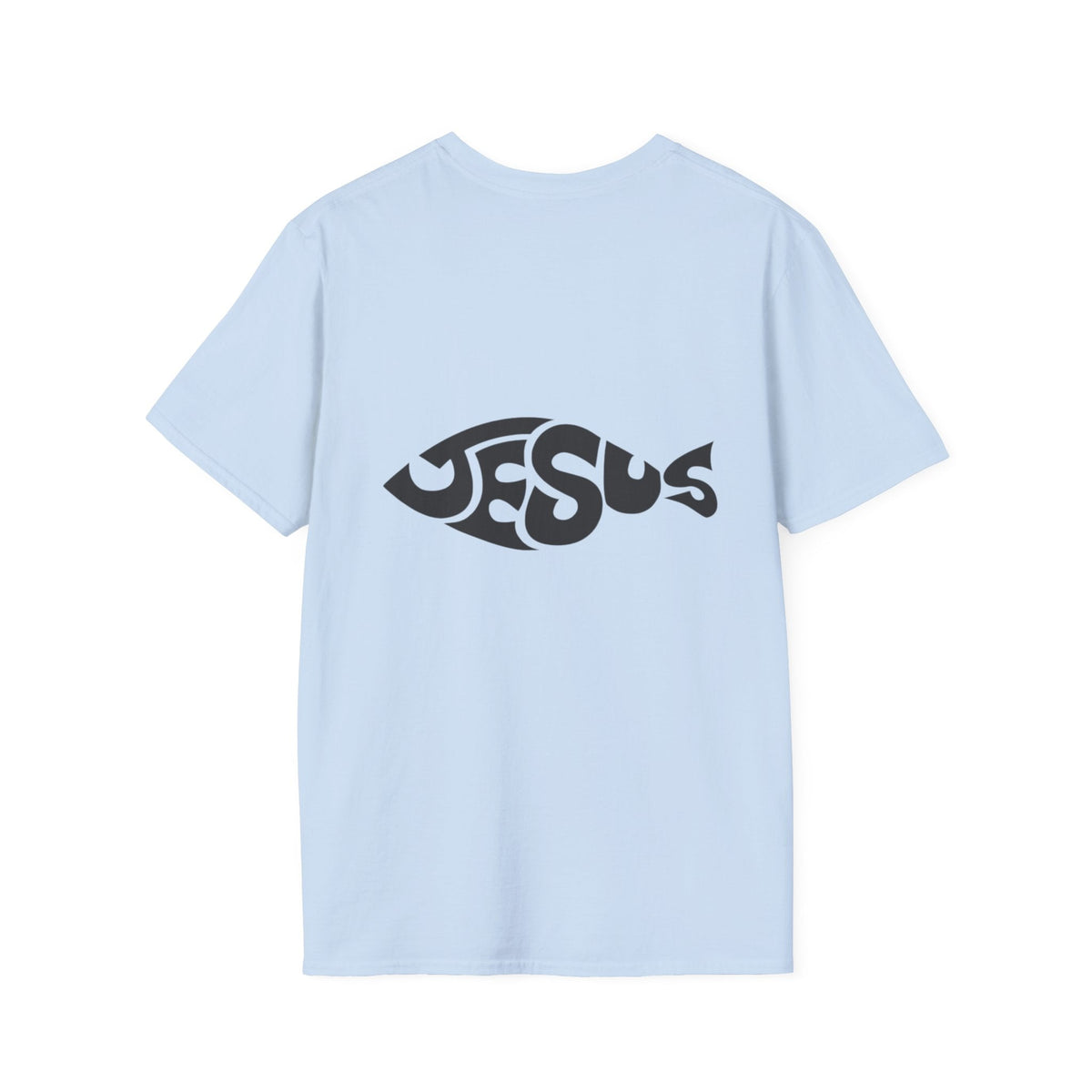 Ichthus Jesus Fish T-shirt - Jesus Word Art - Christian Faith Symbol T-shirt Printify