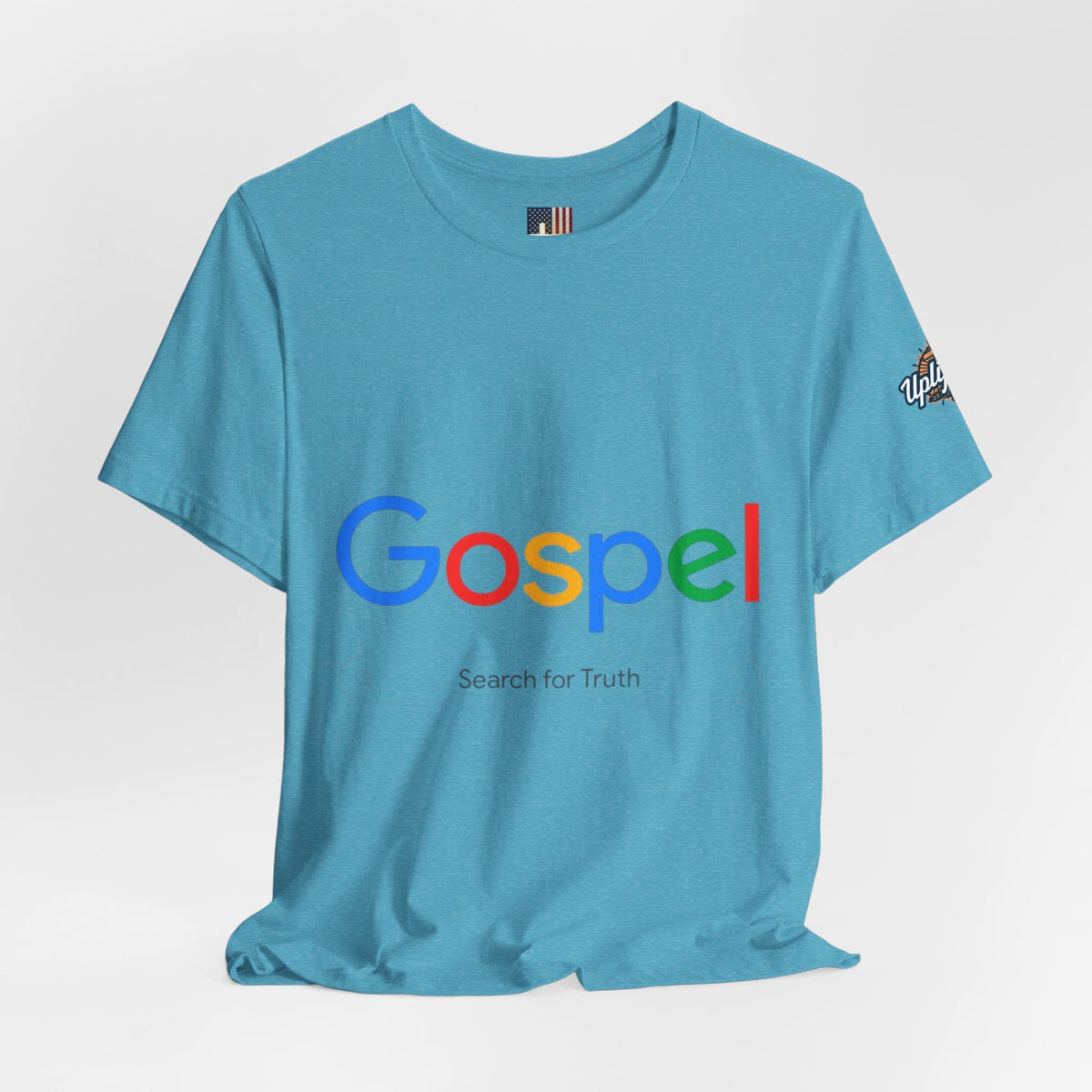 Gospel Graphic Tee — "Gospel" Colorful Logo Christian T-Shirt Printify