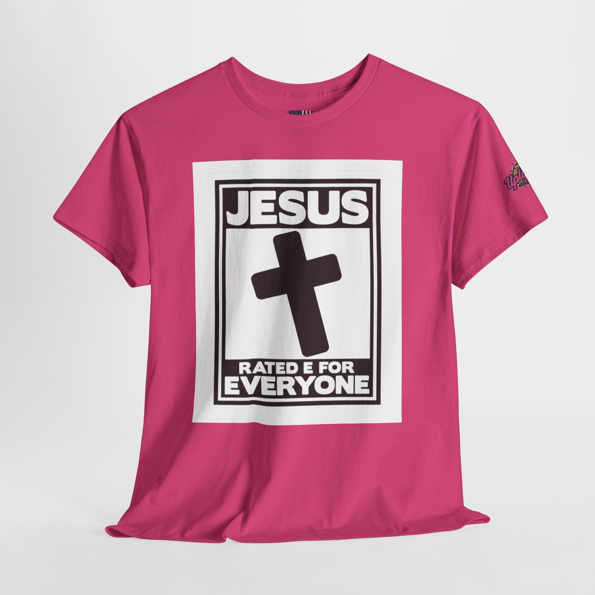 Jesus, Rated E for Everyone T-shirt - Gamer Faith T-shirt - Christian Video Game Parody Printify