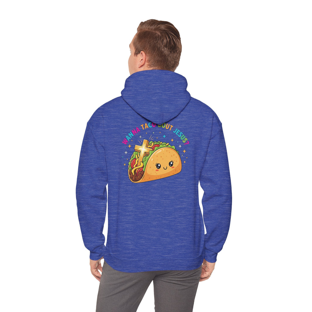 Wanna Taco 'Bout Hoodie – Cozy Christian Pun Hoodie for Faith & Fun Printify