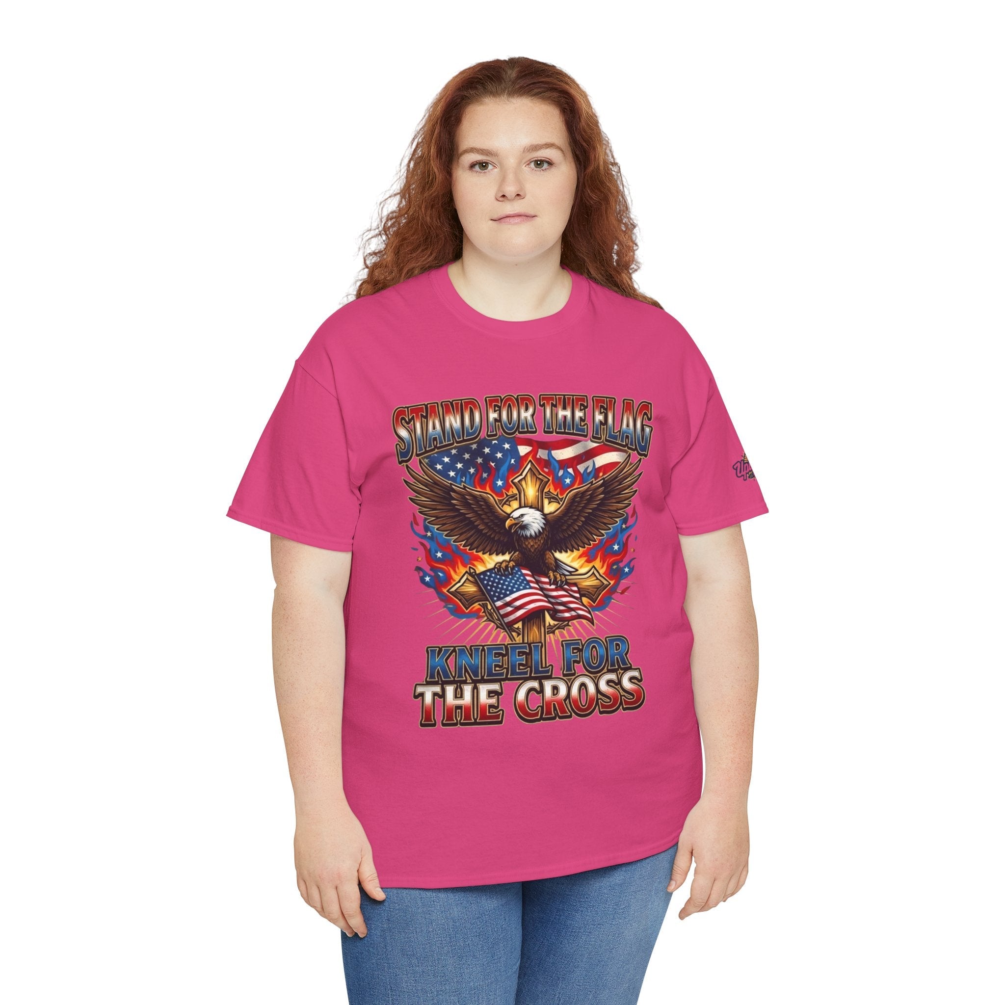 Stand for the Flag Kneel for the Cross T-shirt | Patriotic Eagle T-shirt Printify