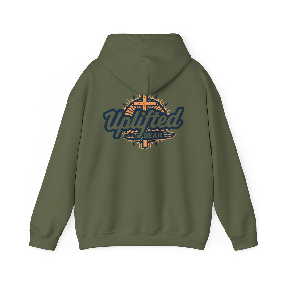 Uplifted Gear Christian Hoodie – Bold Logo Faith Hoodie for Inspired Living Printify