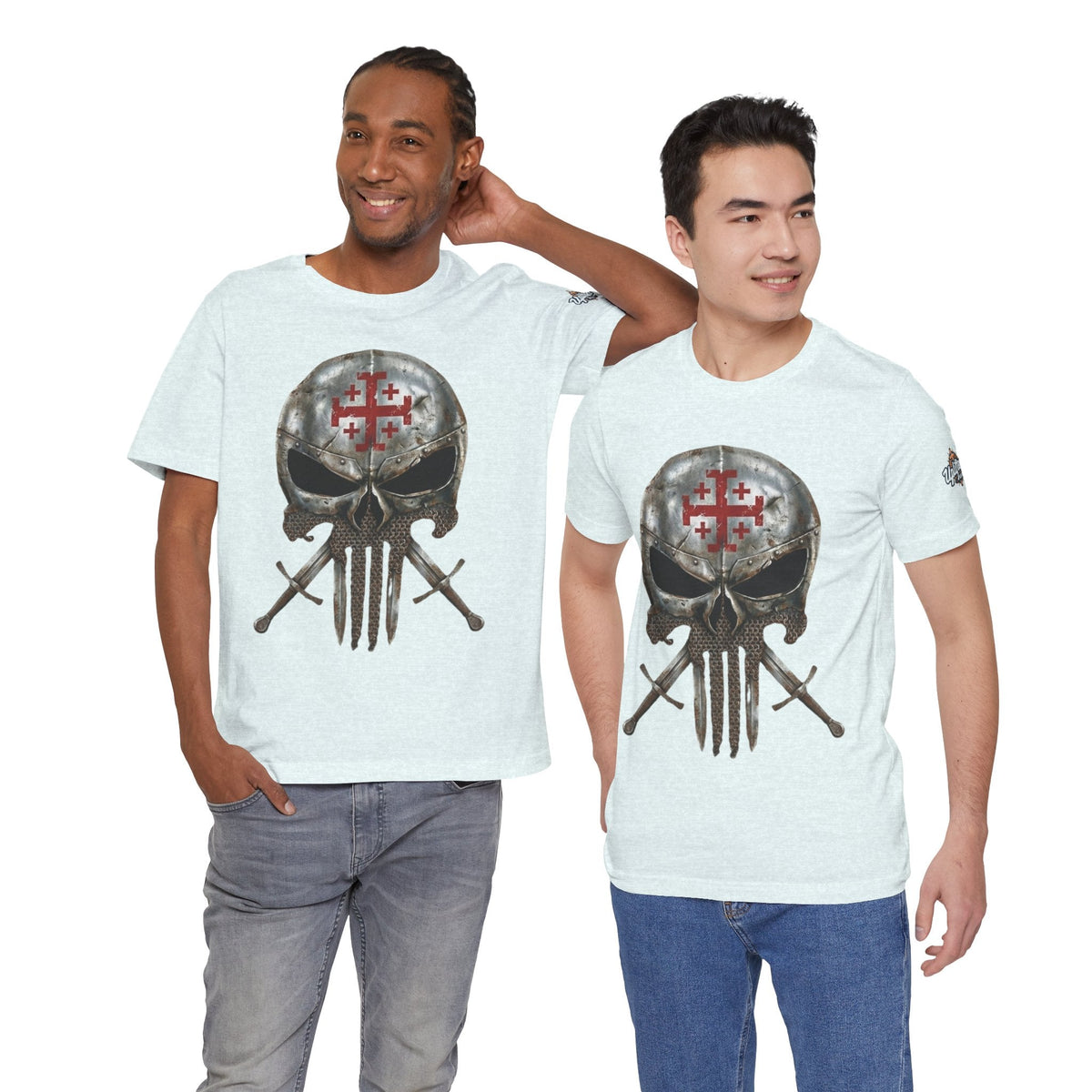 Crusader Knight Christian Skull T-shirt - Warrior Armor of God T-shirt Printify