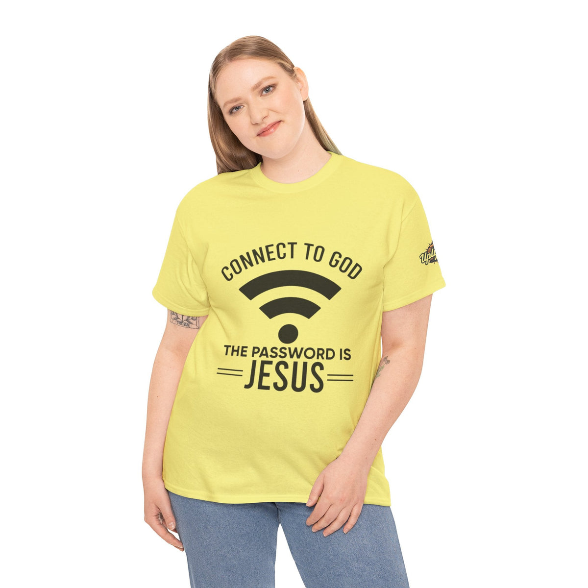Connect to God T-shirt - WIFI Password is Jesus - Funny Christian Faith T-shirt Printify
