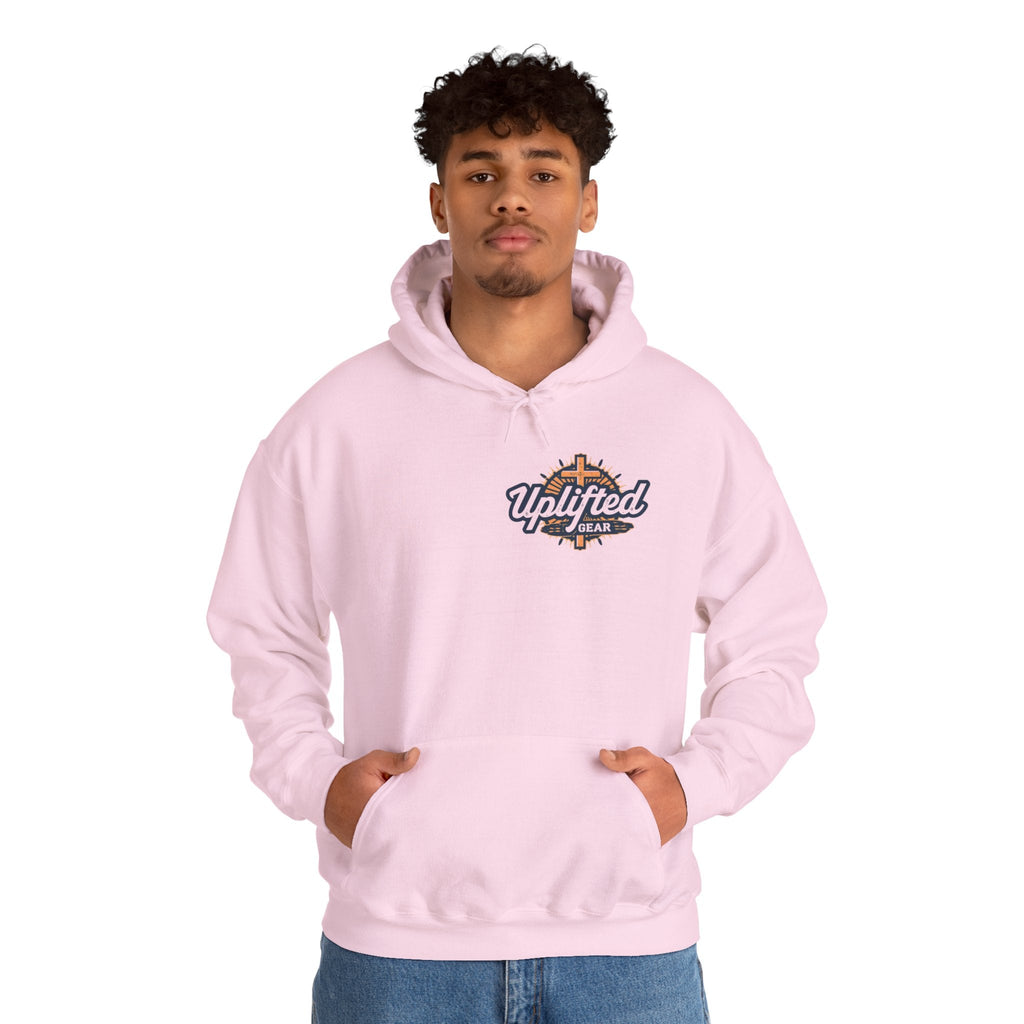 Uplifted Gear Christian Hoodie – Bold Logo Faith Hoodie for Inspired Living Printify
