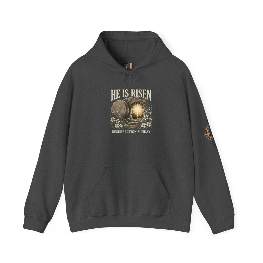 He Is Risen Hoodie — Jesus Christ Resurrection Easter Hoodie Printify
