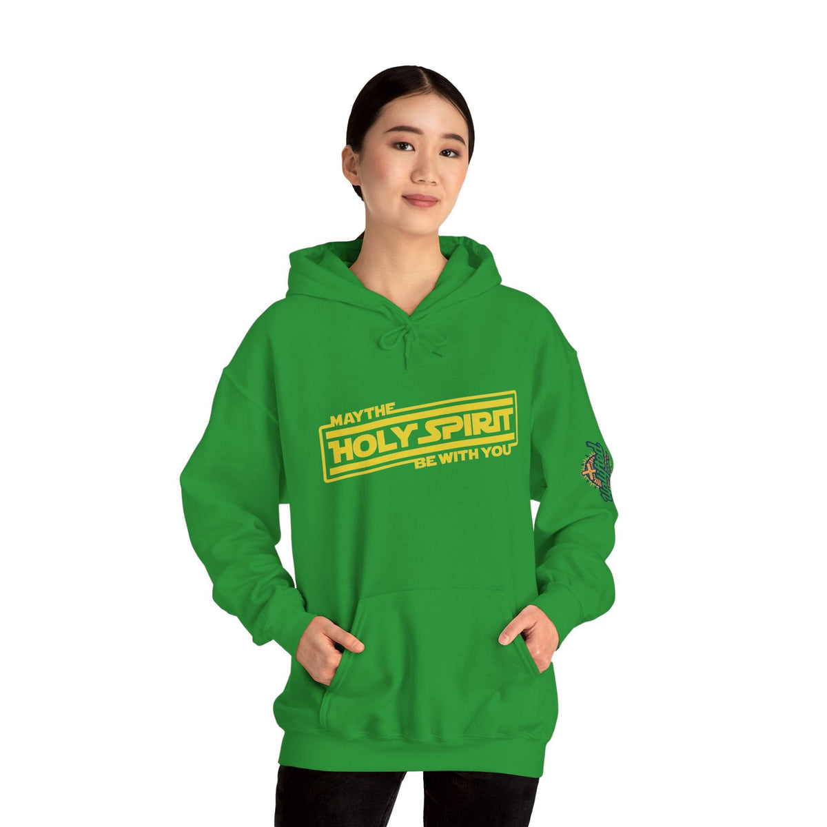 May the Holy Spirit Be With You Hoodie - Christian Star Wars Parody Hoodie Printify