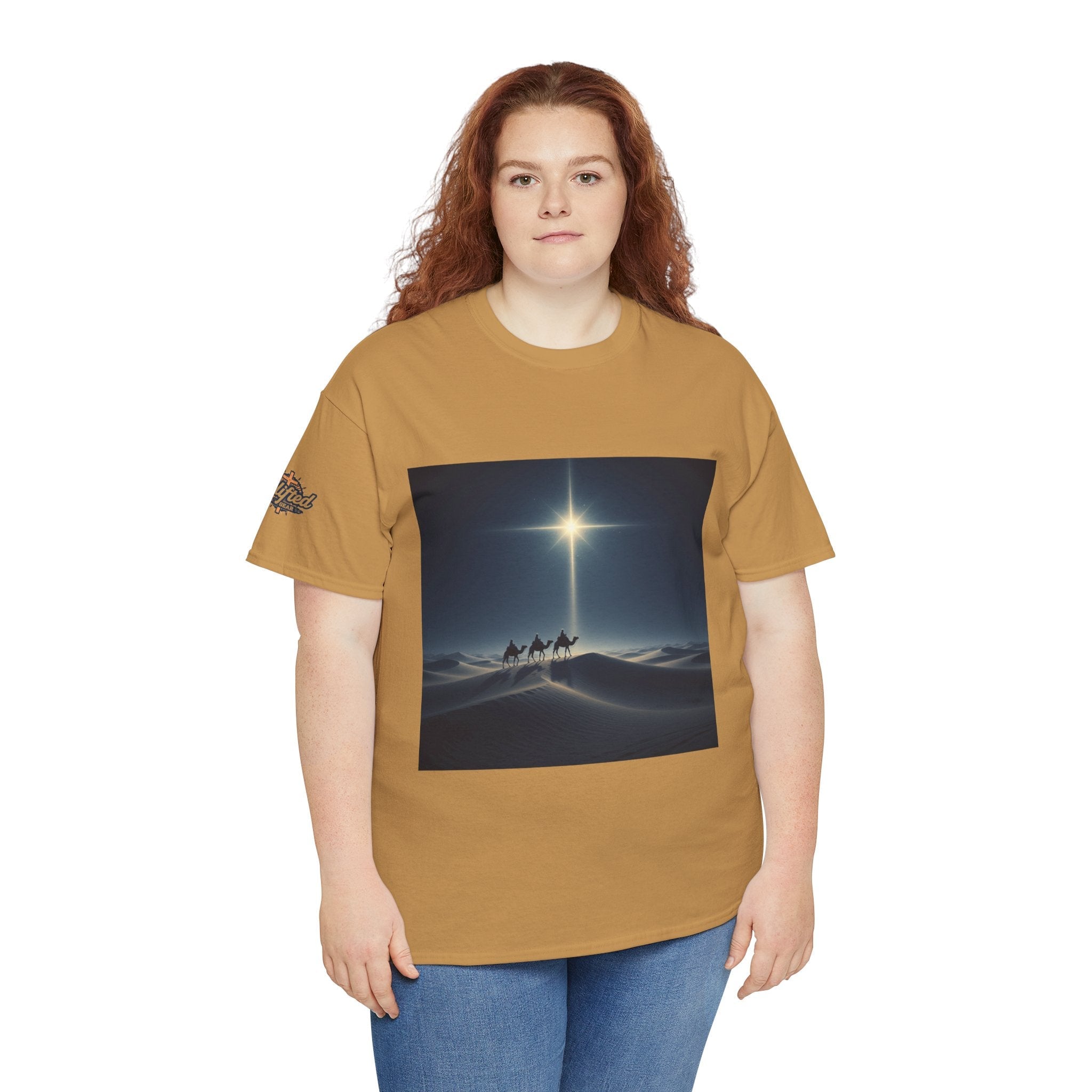 3 Wise Men T-shirt – Magi Camels Nativity Journey Christian Christmas T-shirt for Epiphany Faith & Holy Night Printify