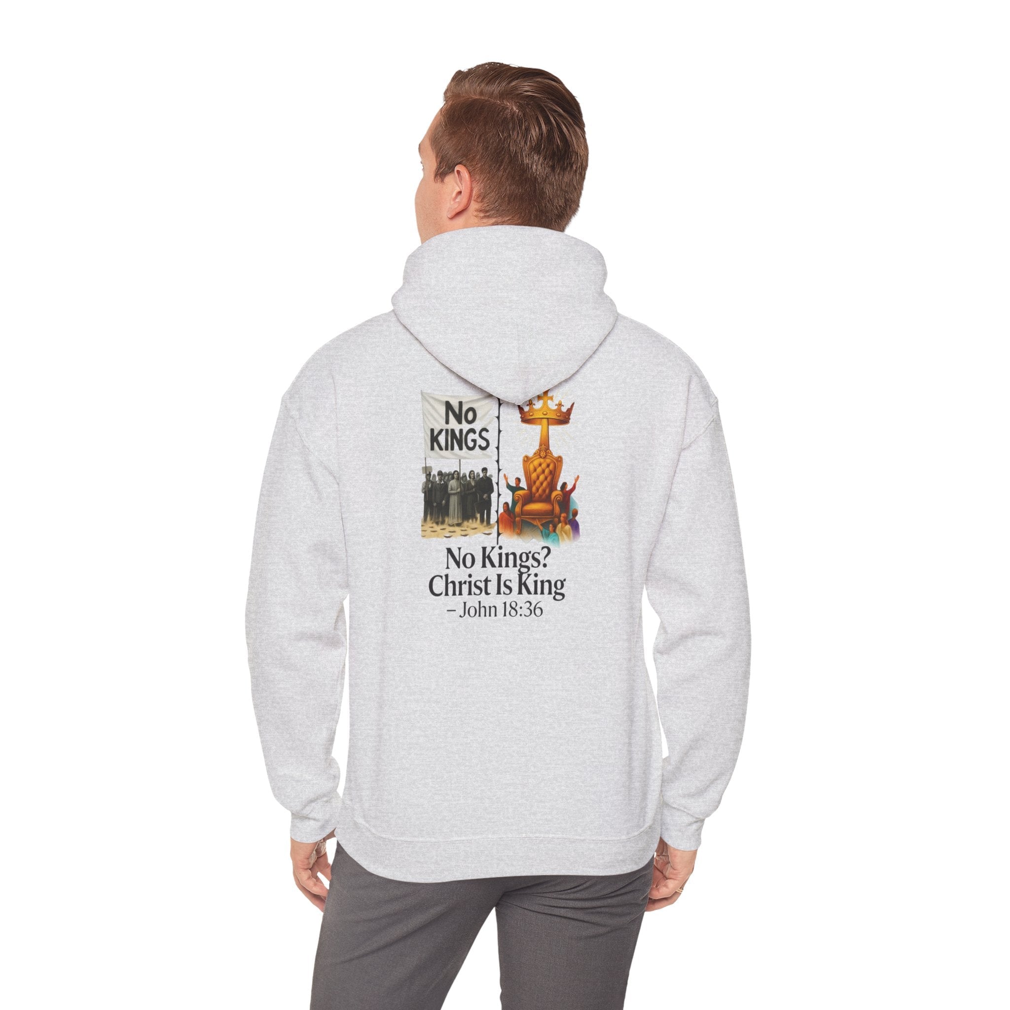 No Kings? Christ is King Hoodie – Bold Christian Hoodie for Sovereign Faith Printify