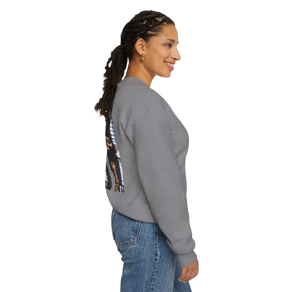 Religious Graphic Armor Of God Design - Unisex Heavy Blend™ Crewneck Sweatshirt Printify