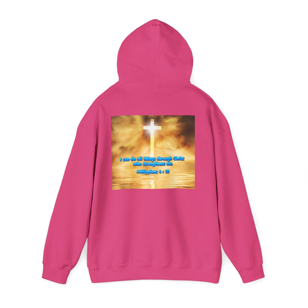 Bible Verse Unisex Heavy Blend™ Hooded Sweatshirt - Philippians 4 : 13 Printify
