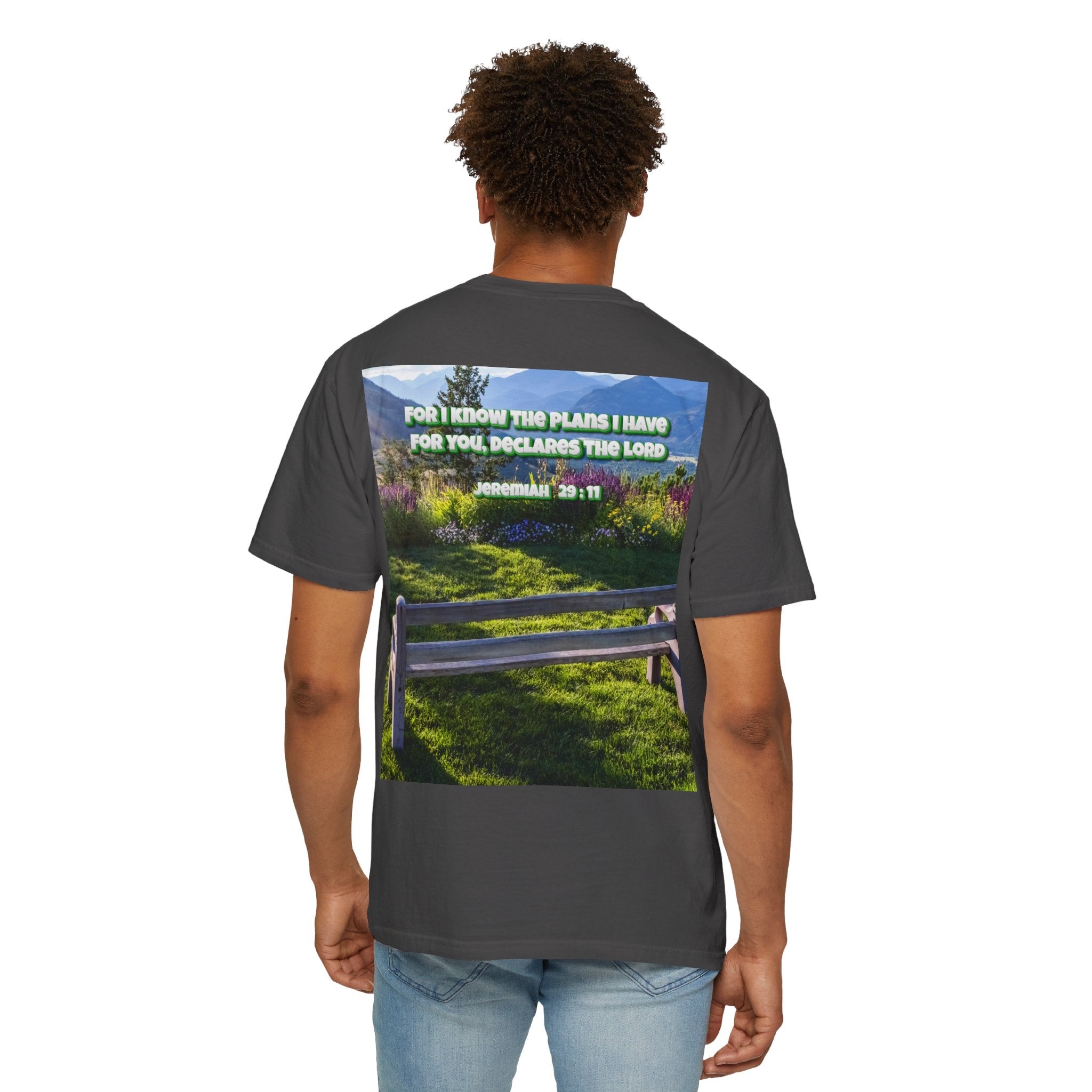 Bible Verse Unisex Garment-Dyed T-shirt  - Jeremiah 29 : 11 Printify