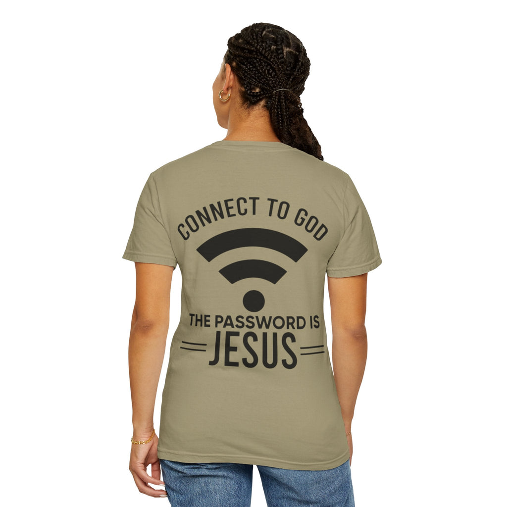 Connect to God T-shirt - WIFI Password is Jesus - Funny Christian Faith T-shirt Printify