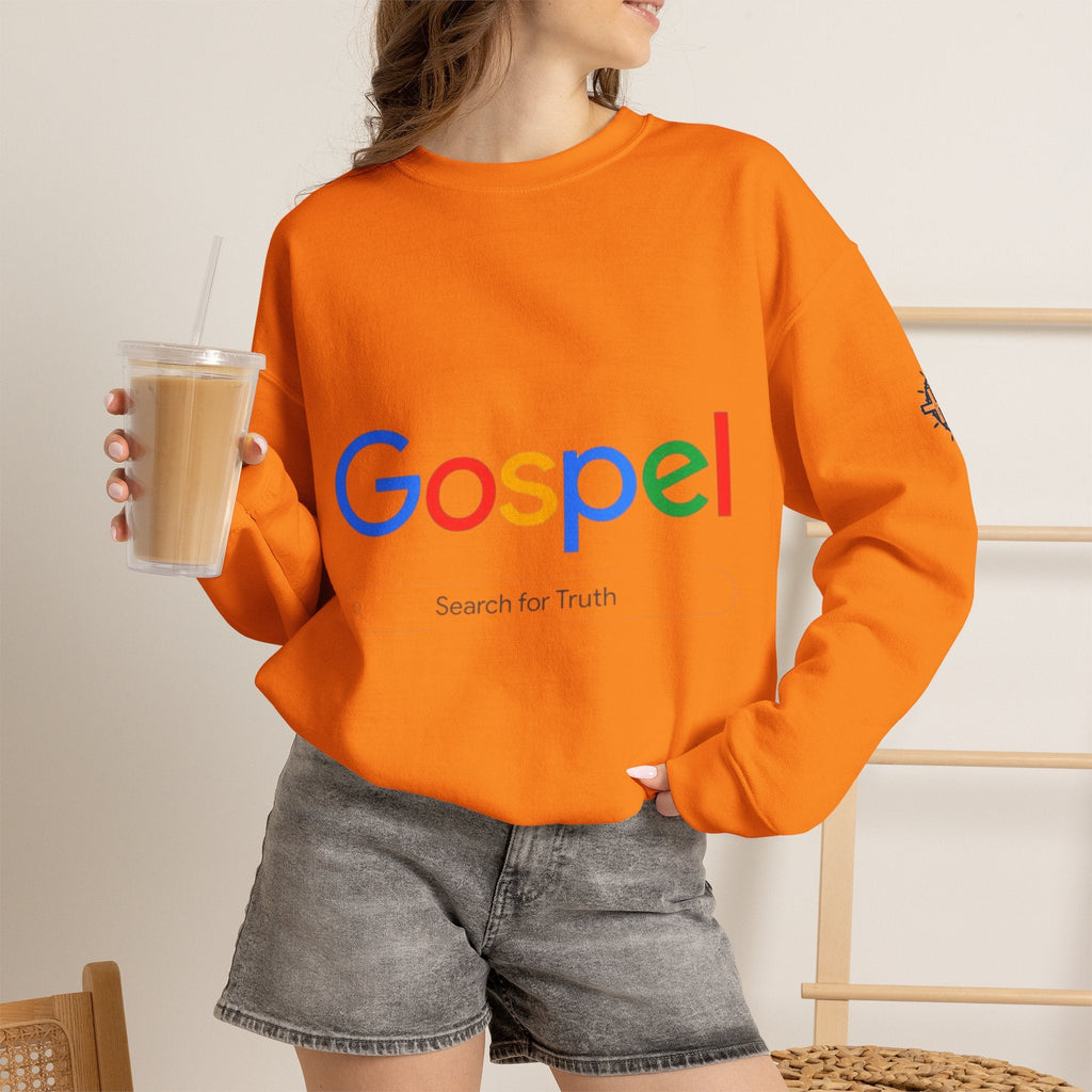 Gospel Graphic Sweatshirt — "Gospel" Colorful Logo Christian Sweatshirt Printify