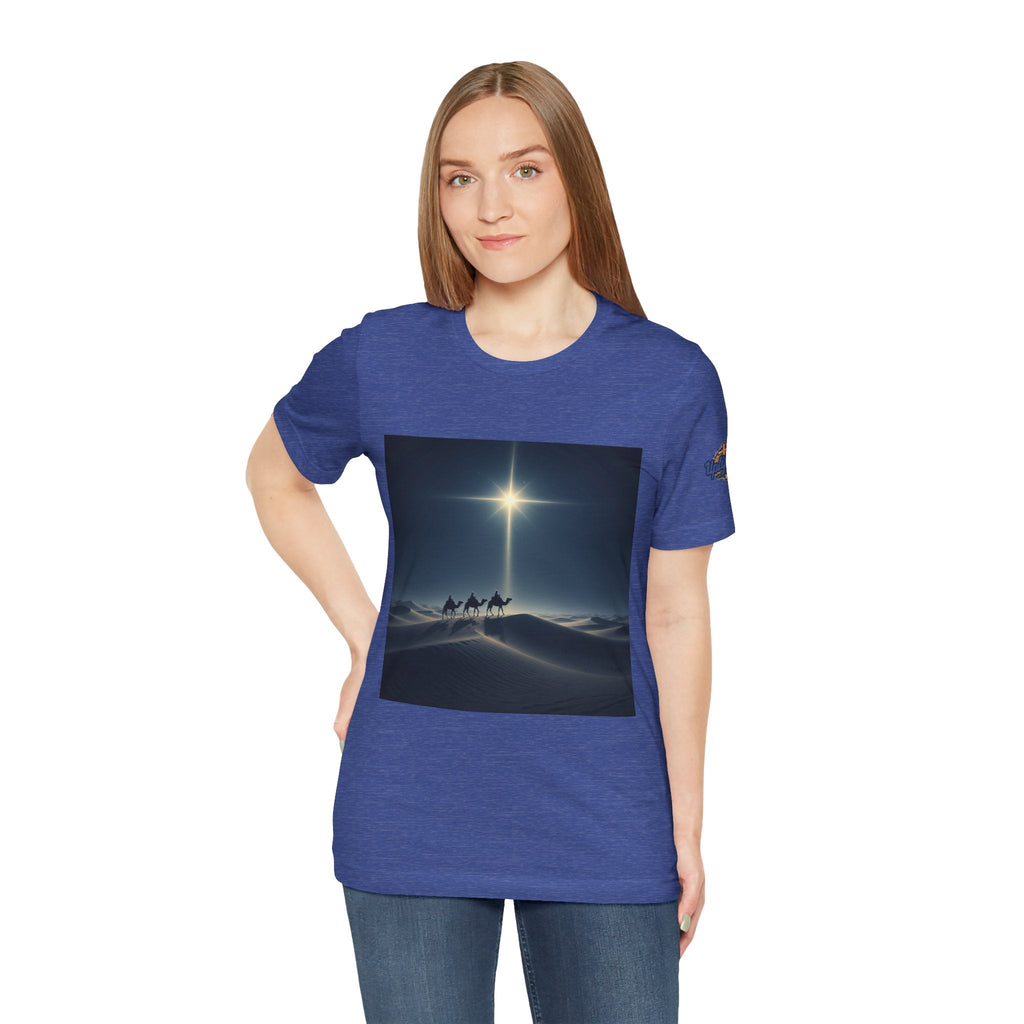 3 Wise Men T-shirt – Magi Camels Nativity Journey Christian Christmas T-shirt for Epiphany Faith & Holy Night Printify