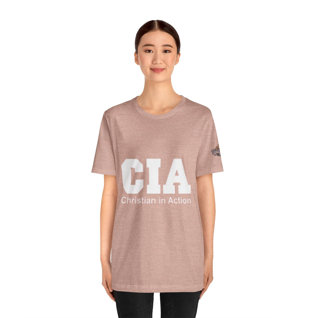 CIA Christian in Action T-shirt - Funny Faith Parody T-shirt - Mission Ready Apparel Printify