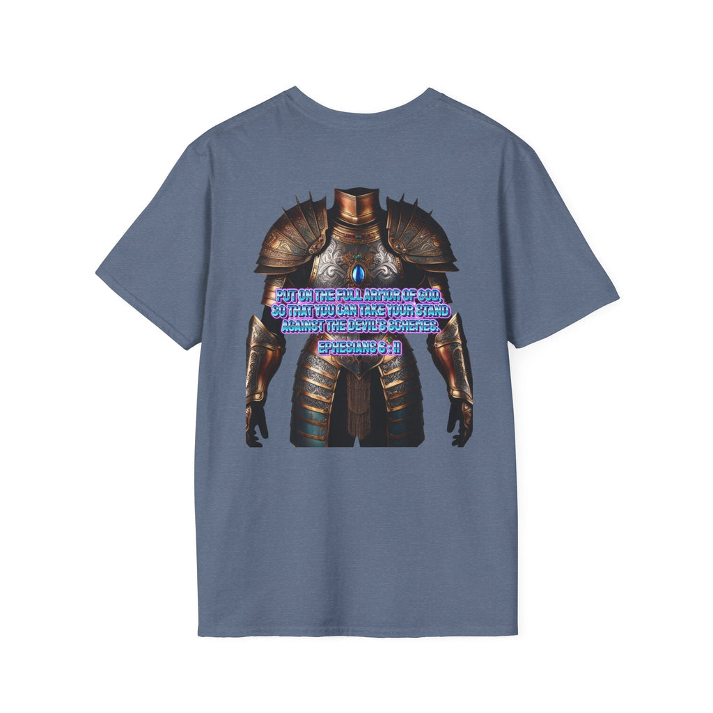 Religious Graphic Tee with Armor Of God Design - Unisex Softstyle T-Shirt Printify