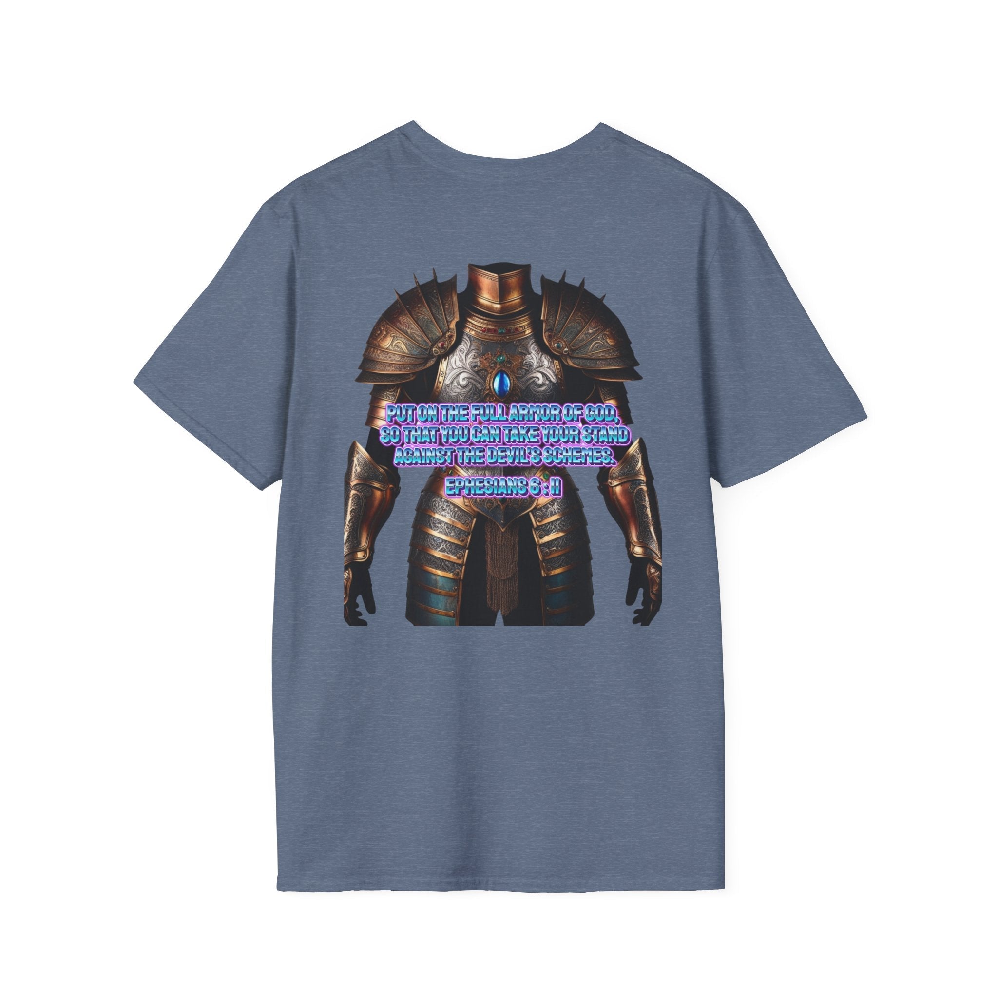 Religious Graphic Tee with Armor Of God Design - Unisex Softstyle T-Shirt Printify