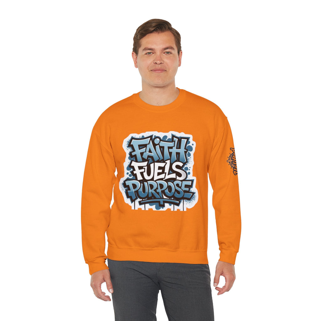 Faith Fuels Purpose Sweatshirt – Inspirational Christian Sweatshirt for Divine Drive & Unstoppable Belief Printify