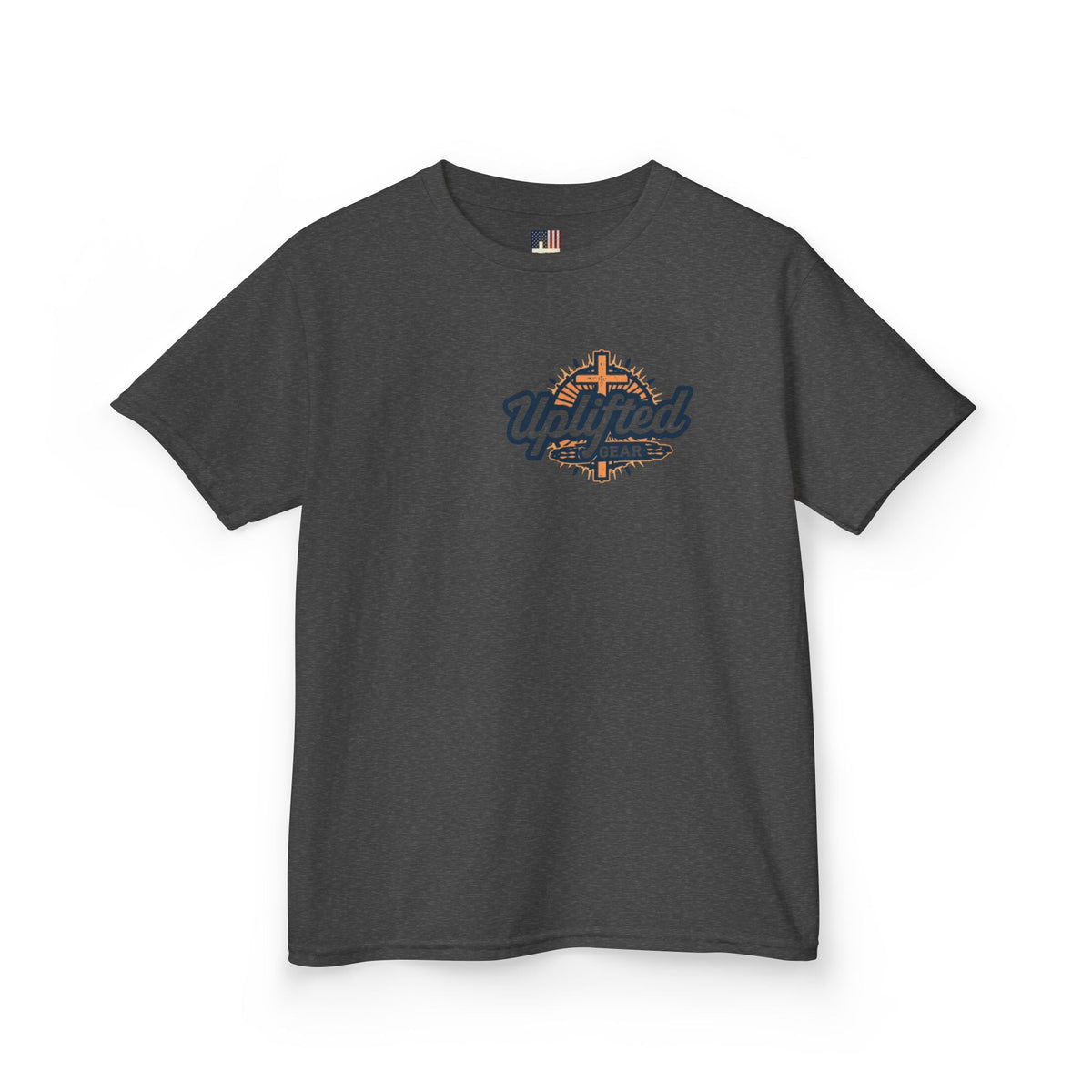 ✨ Chosen. Loved. Redeemed. – Elegant Christian Kids T-Shirt | Gold Foil Faith Tee | Subtle Cross & Heart Design | Inspirational Bible Verse Apparel by Uplifted Gear Printify
